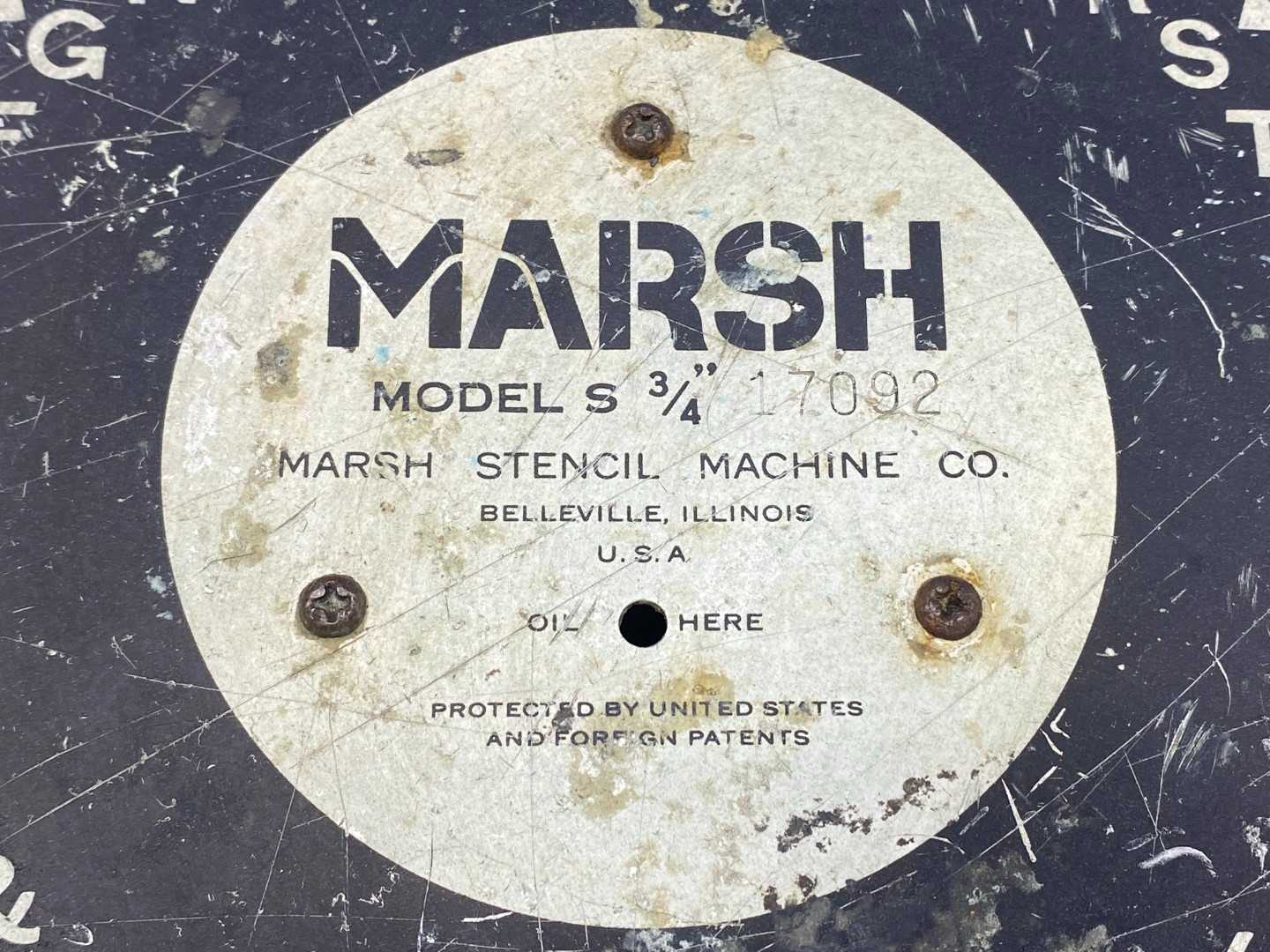 Marsh Model S 3\4" Stencil Machine 