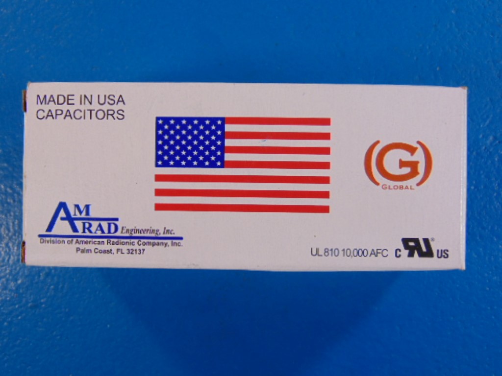 AMERICAN RADIONIC USA2204 RUN CAPACITOR 370/440V 50/60HZ