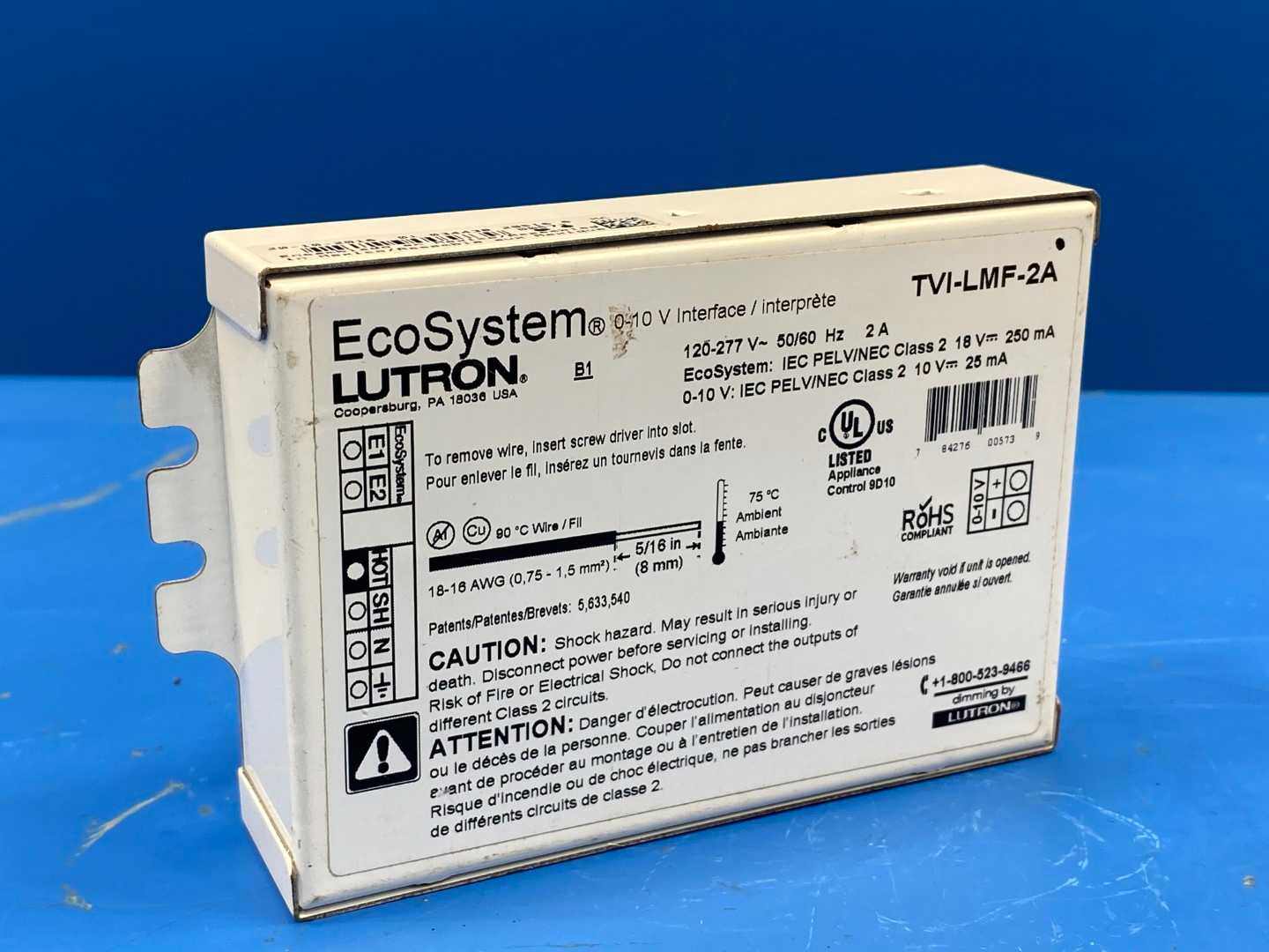 EcoSystem LUTRON 0-10v Interface  TVI-LMF-2A 