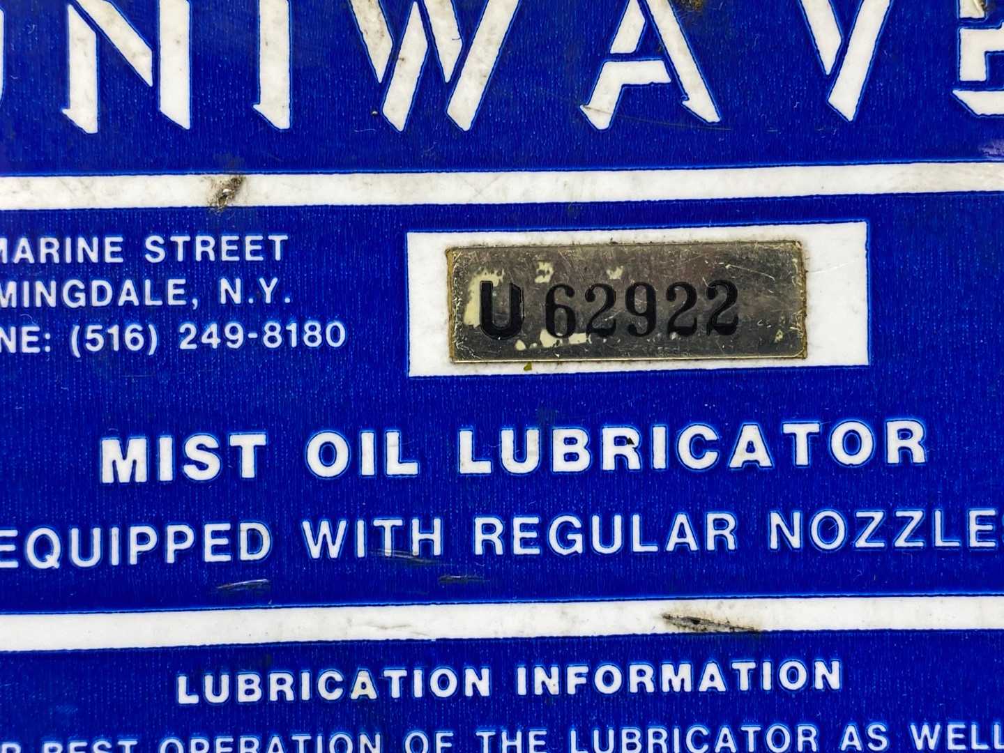 Uniwave U62922 OIL LUBRICATOR