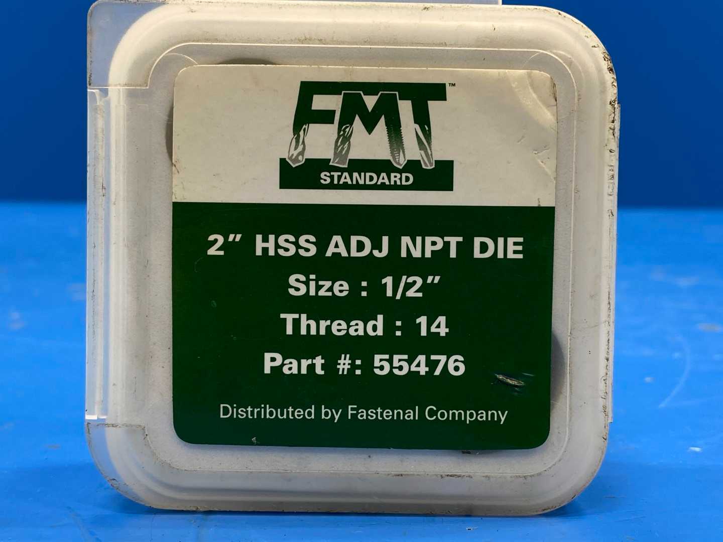 FMT Standard 2" HSS ADJ NPT DIE Size: 1/2 Thread 14`