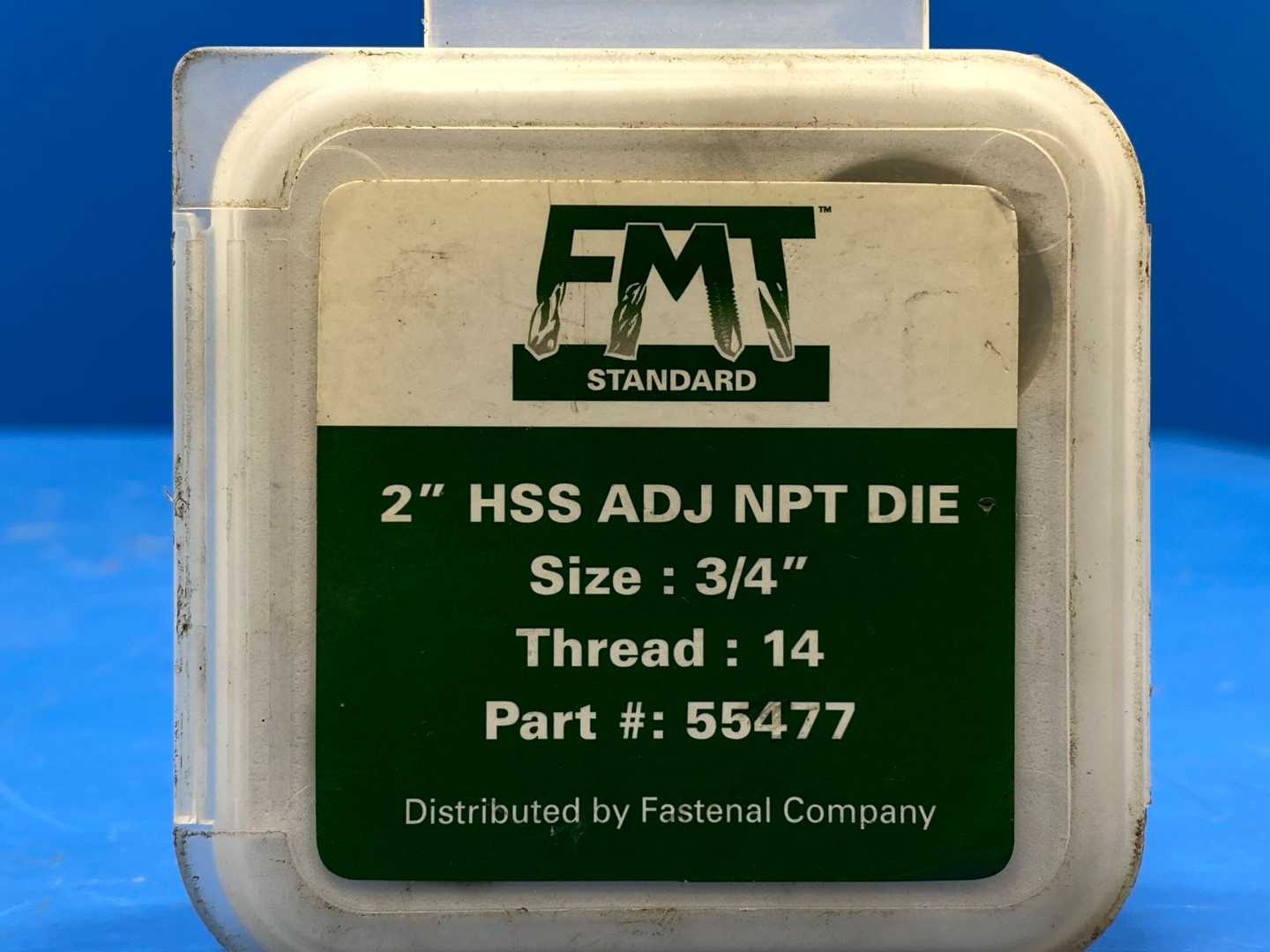 FMT Standard 2" HSS ADJ NPT DIE Size: 3\4 Thread 14 PRT NO: 55477
