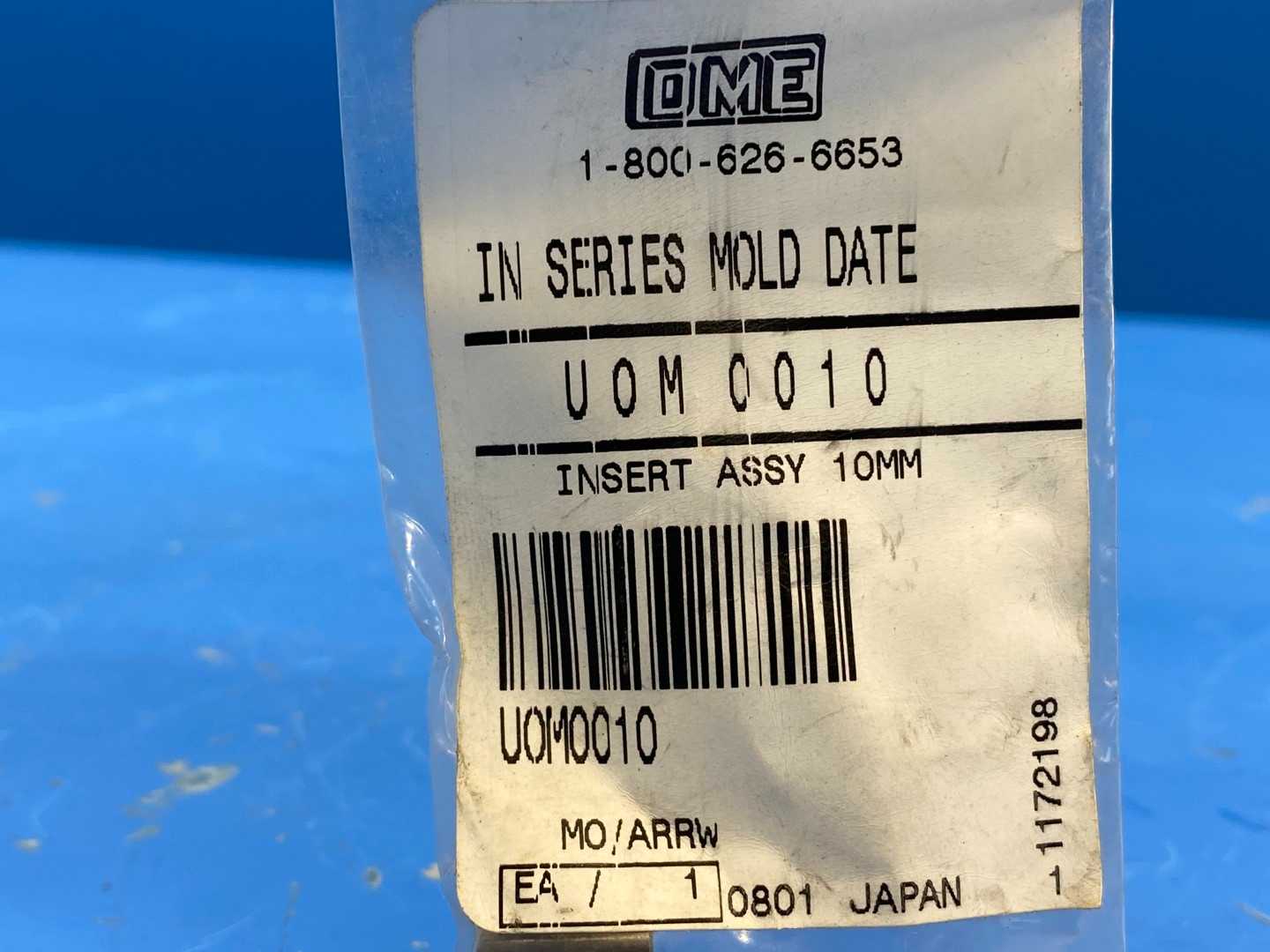 DME Mold Date Indexable Insert MONTH MOLD  10MM UOM 0010