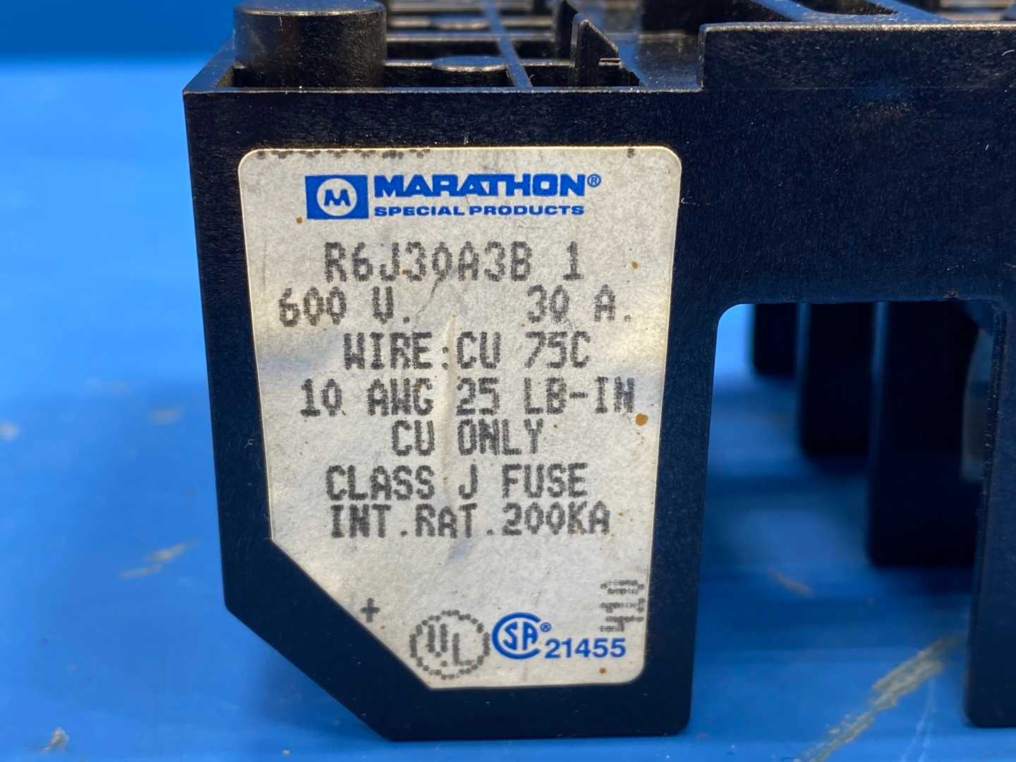 Marathon 3-Pole Fuse Block & Holder R6J30A3B 1