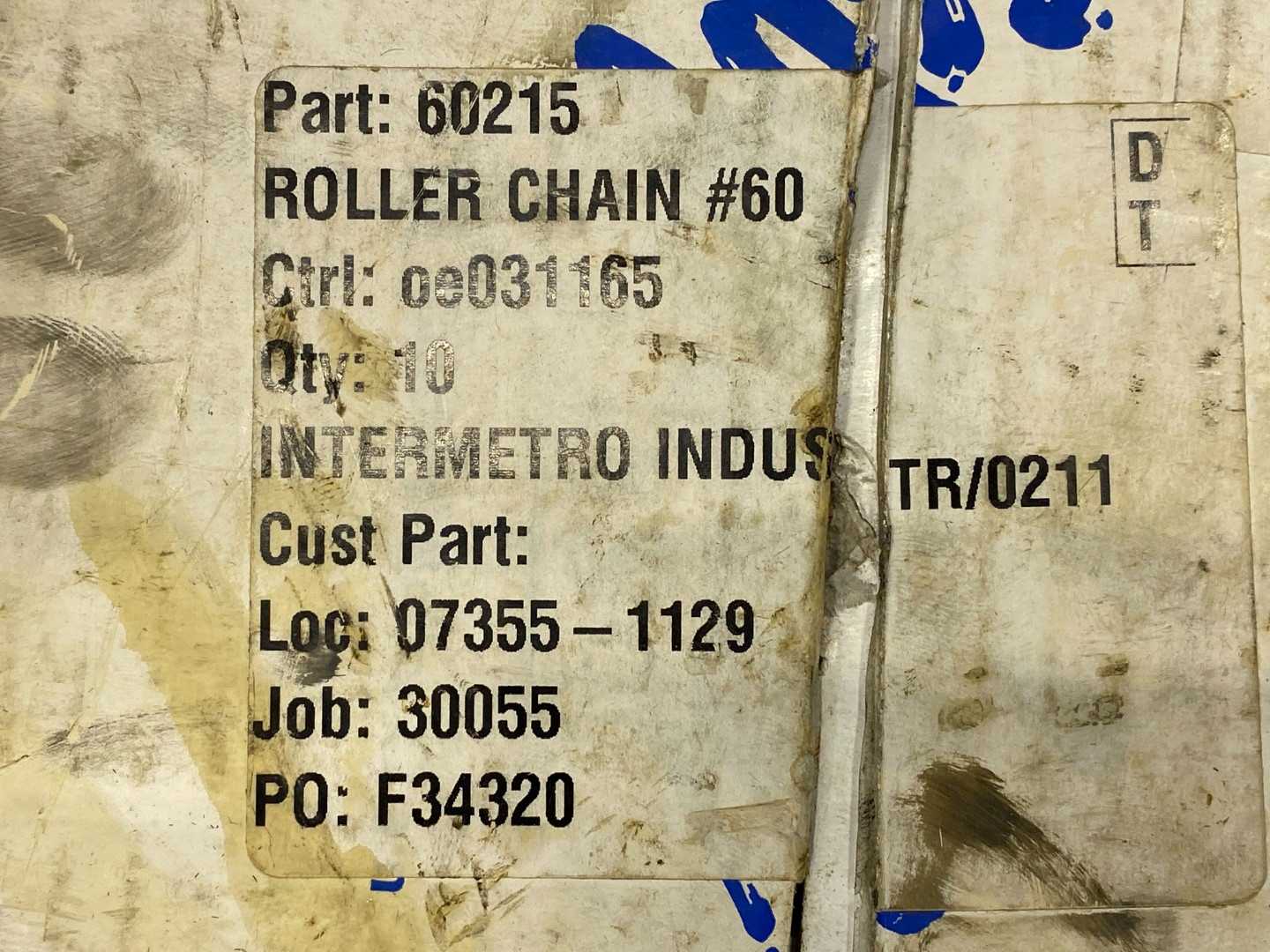 ANSI 60-1R x 10FT Roller Chain