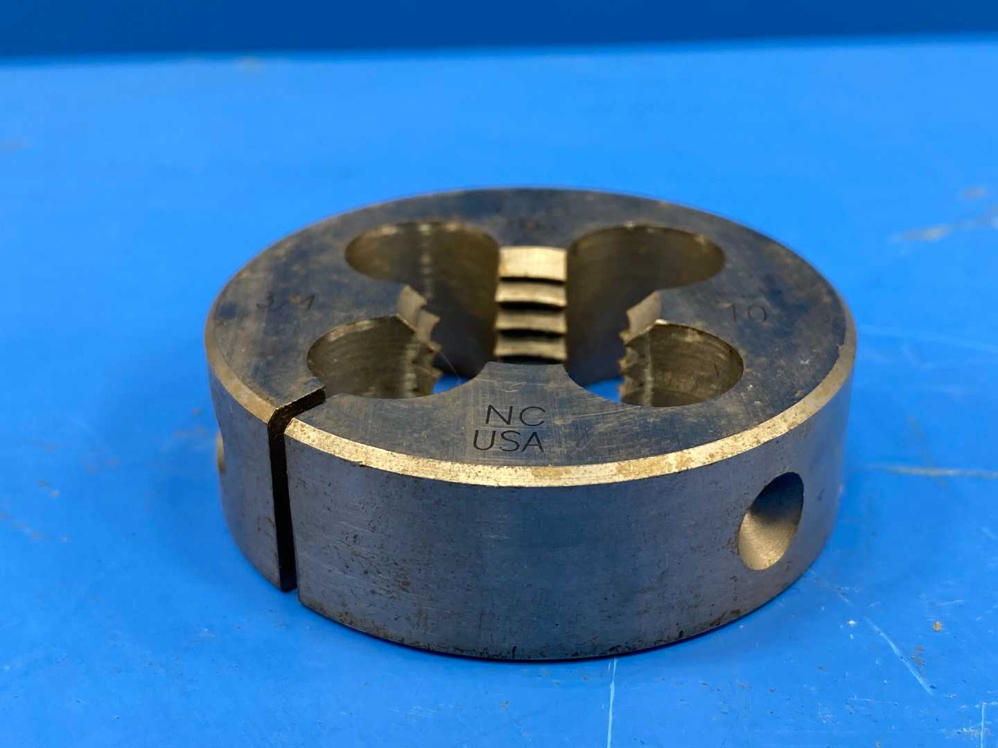 NC USA 3/4-14 NPT Pipe Die Round Adjustable Split Die 2" OD HSS Taper Thread Fit