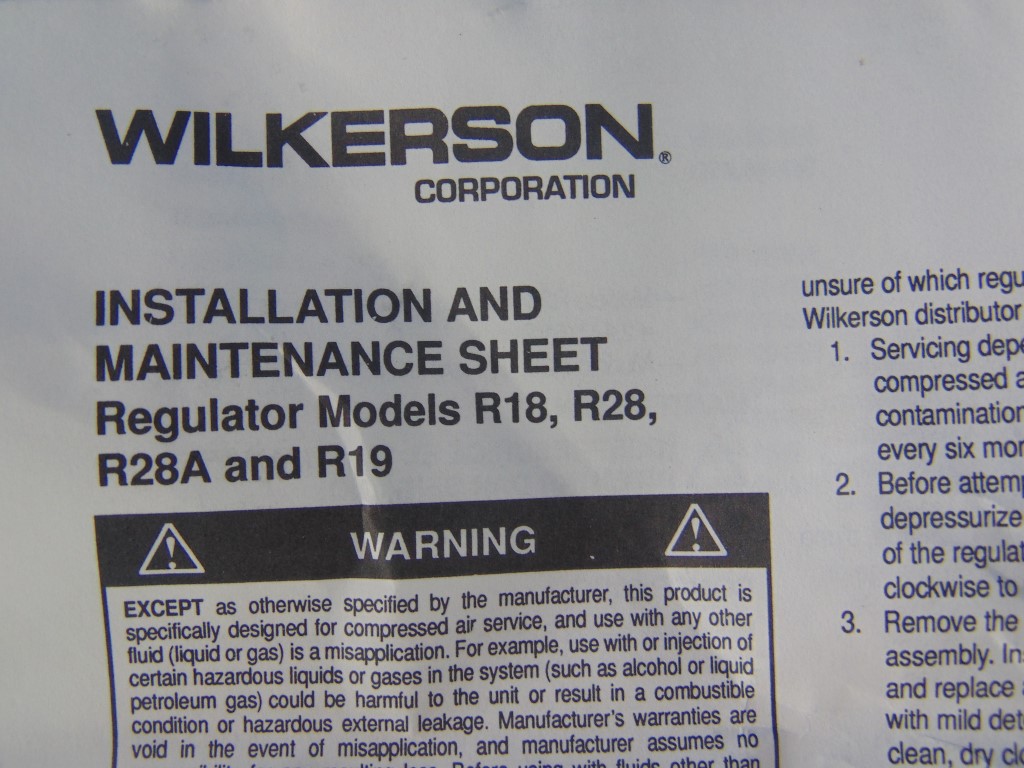 WILKERSON RRP-96-69 VALVE ASSEMBLY 