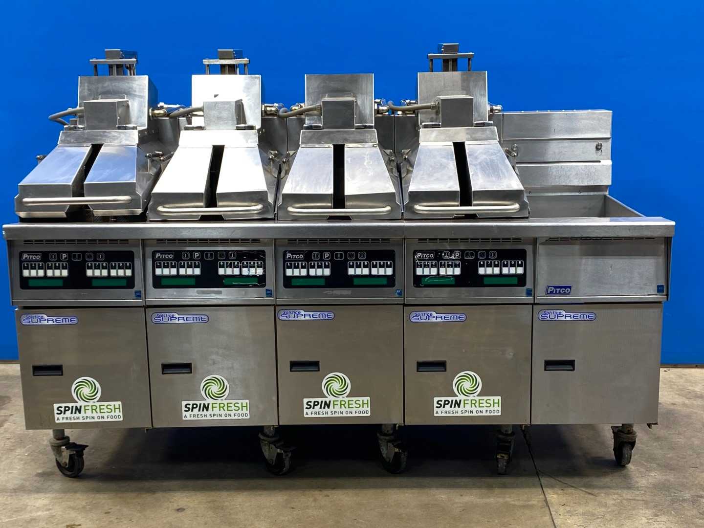 Pitco Solstice Supreme 5-Bay Fryer with SSH55-SS | Advanced Fryer w/ Computer Controls