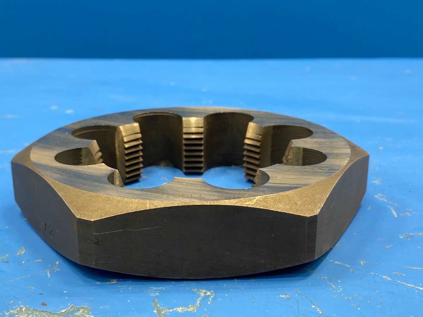 Widell-USA 2-3/4 -18 HSS  Hexagon Die 5"