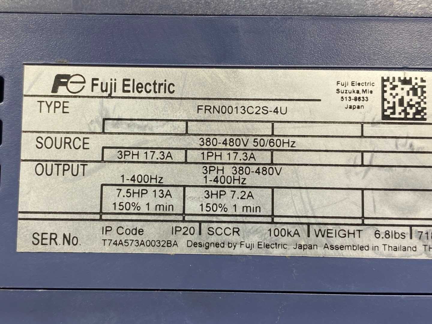 Fuji Electric FRN0013C2S-4U  Frenic-Mini Compact Inverter