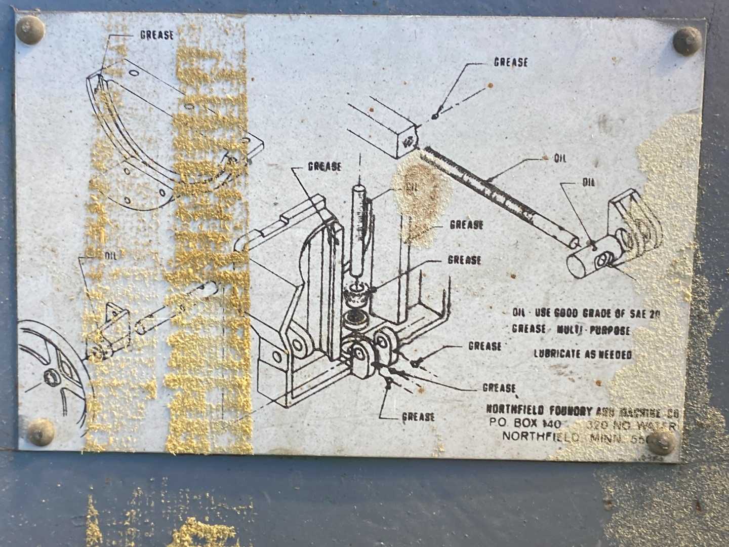 Northfield Model 4 Circular Saw - 5 HP, 3460 RPM, 3-Phase - Heavy-Duty Industrial Cutting Tool