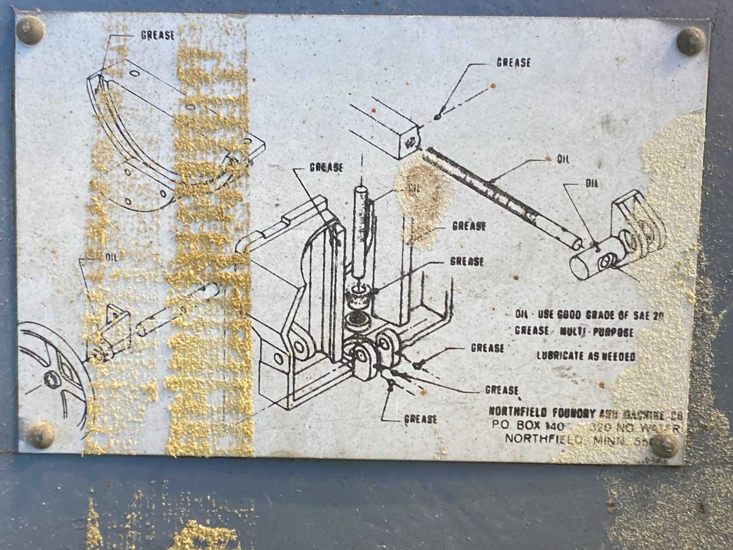 Northfield Model 4 Circular Saw, 5 HP, 3460RPM, 3-Phase Type I Size 16