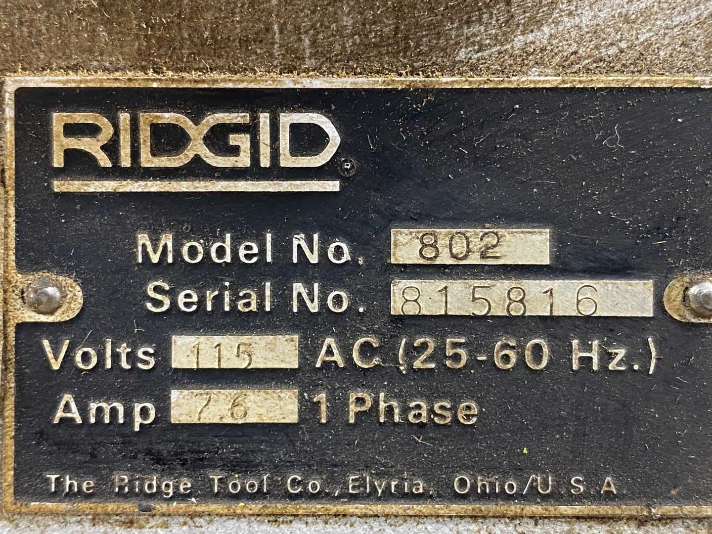 Ridgid 802 Pipe Threader Machine (With Hundreds of Dies)