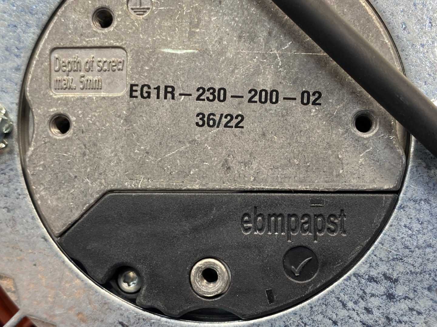 EBM-PAPST Centrifugal Fan R3G200-BI21-06