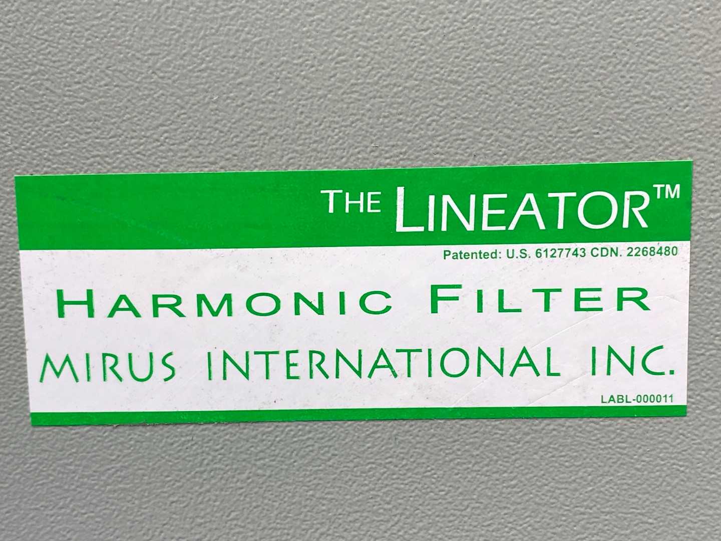Mirius Lineator AUHF-25-480-60-D-E1-HP2 Advanced Universal Harmonic Filter 