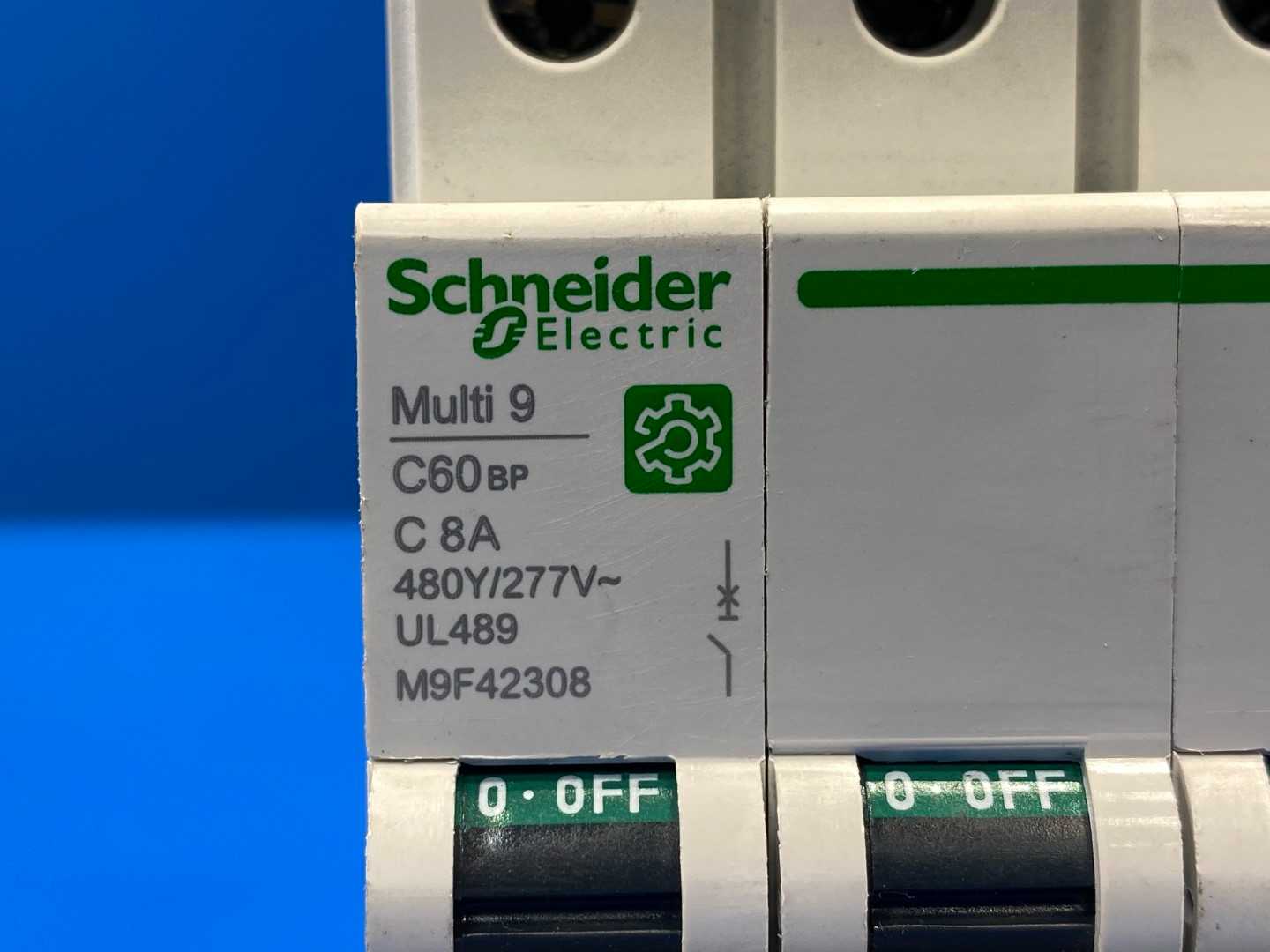 Schneider Electric M9F42308 IEC Circuit Breaker, C60BP Series 8A, 3-Pole