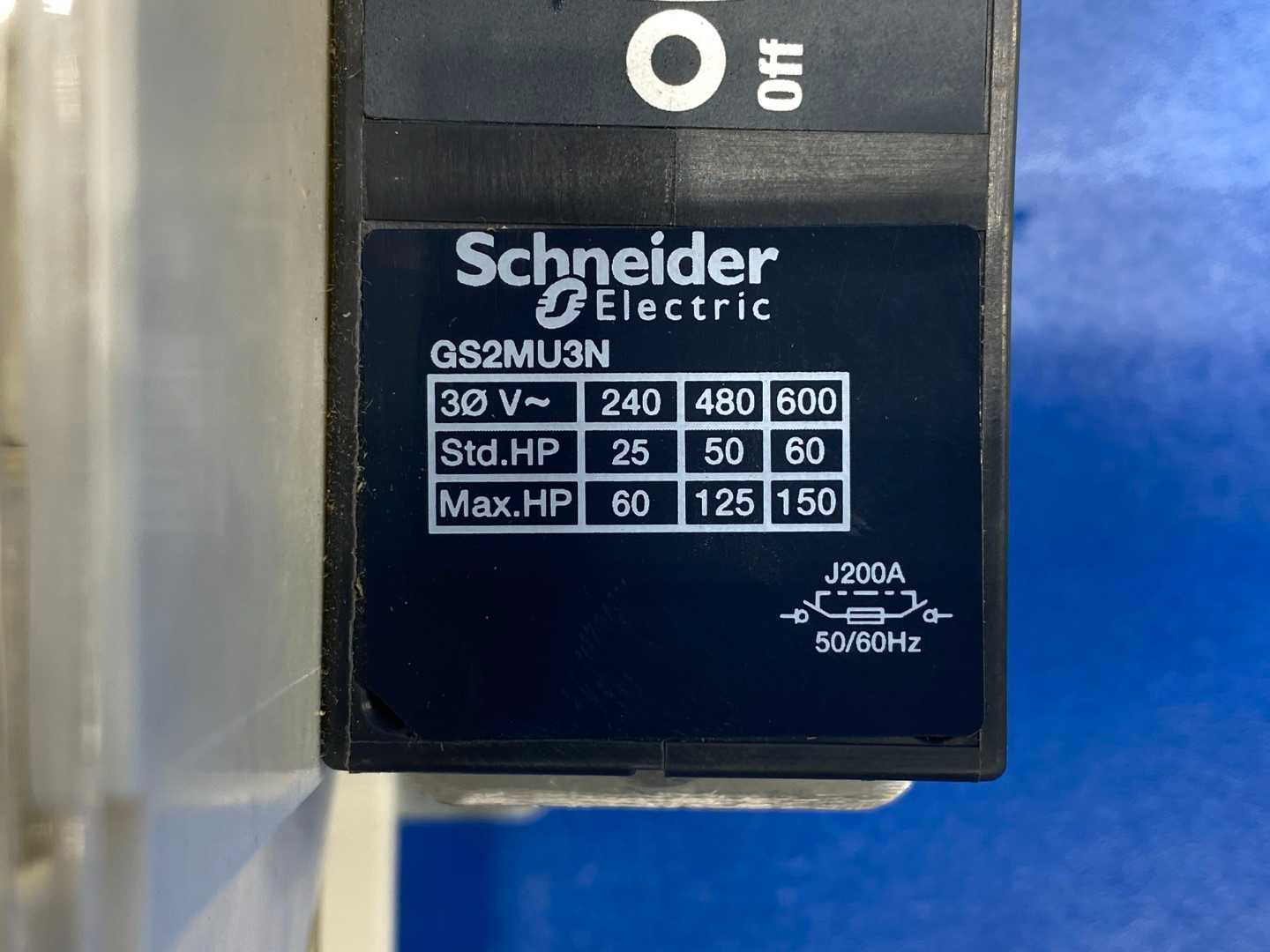 Schneider Electric TeSys Disconnect Switch 600V 200A GS2MU3N