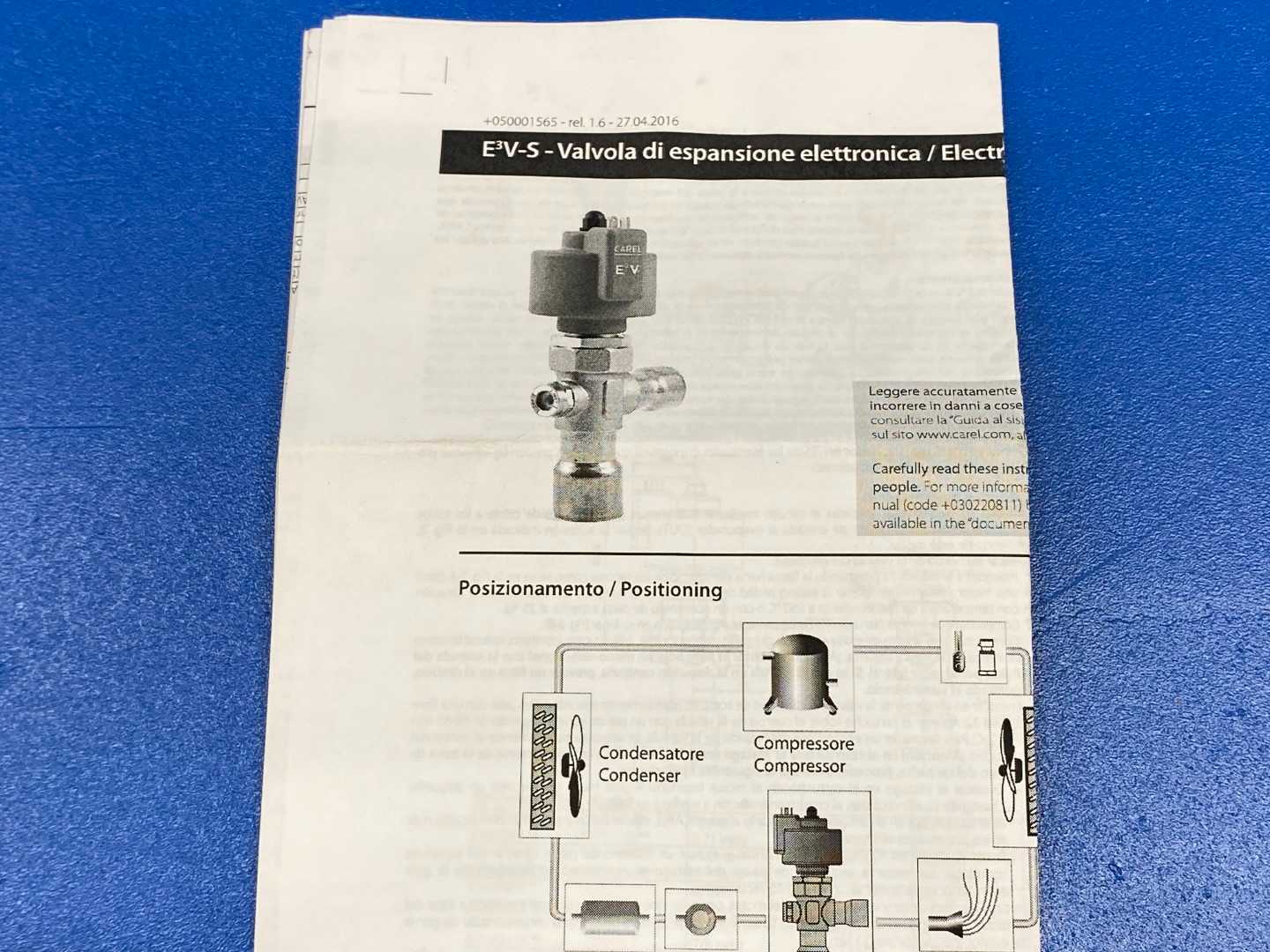 Carel E3V65SWS00 7/8" x 1-1/8" Electronic Expansion Valve