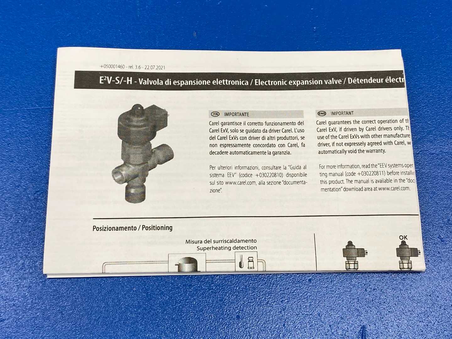 Carel E2V35SSM00 5/8-5/8" Electronic Expansion Valve