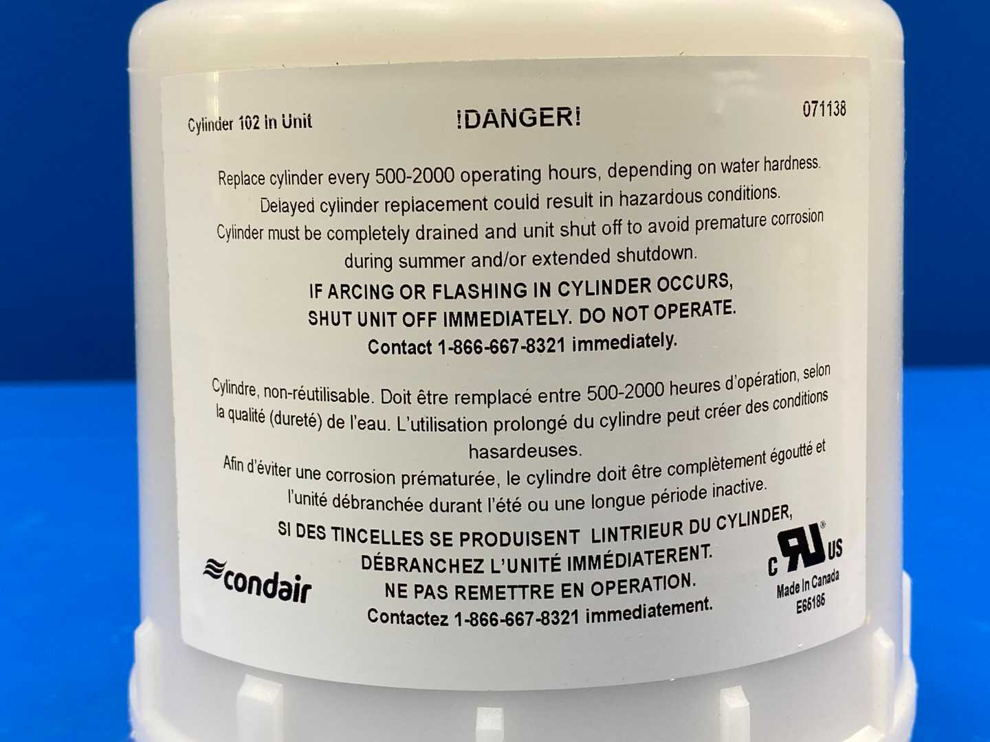 Nortec Condair Cylinder 1519702 102, 5 lbs/h