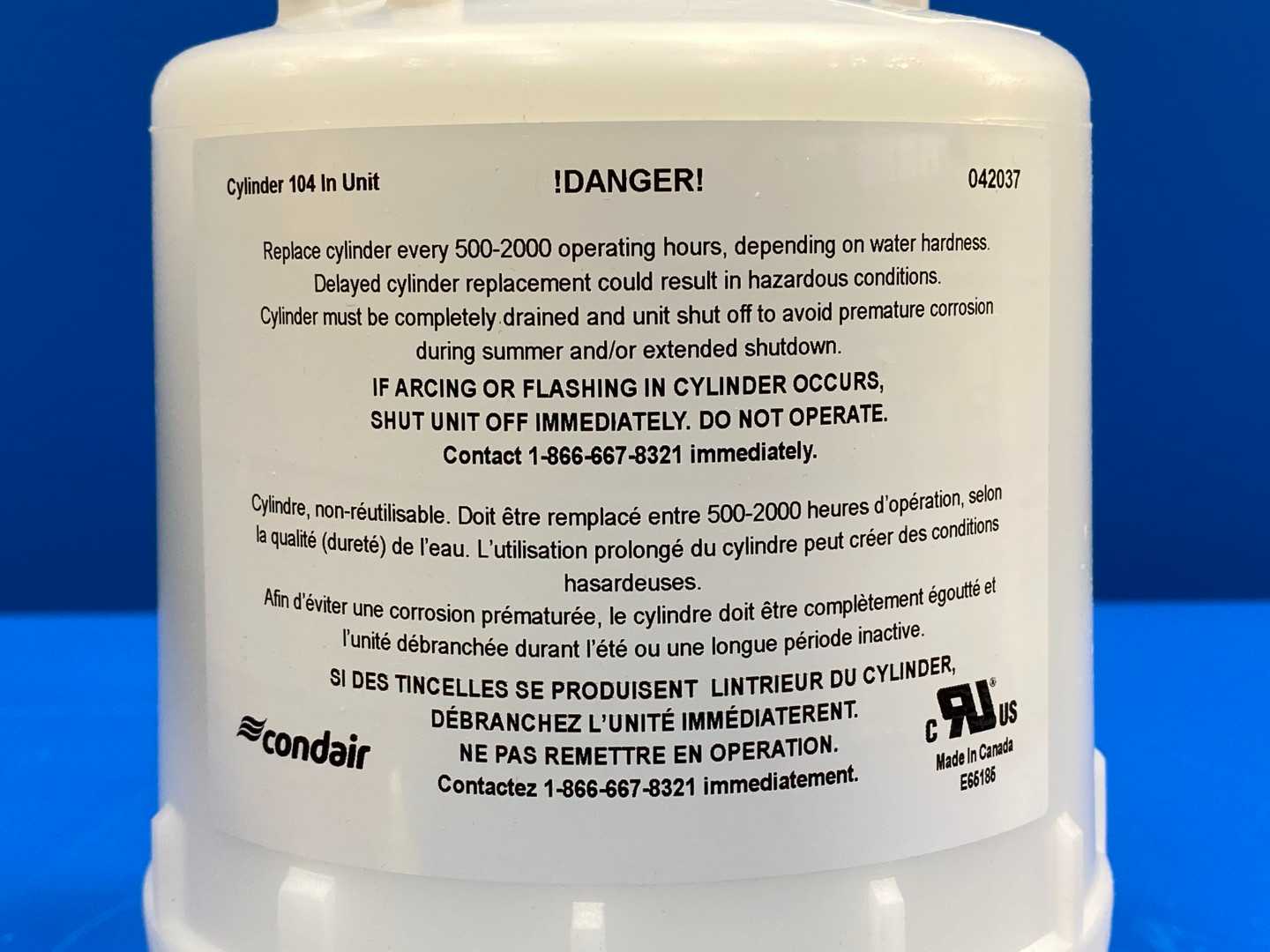 Nortec Condair Cylinder 1519704 Model: 5 lbs/h, 440-600V, Three Phase