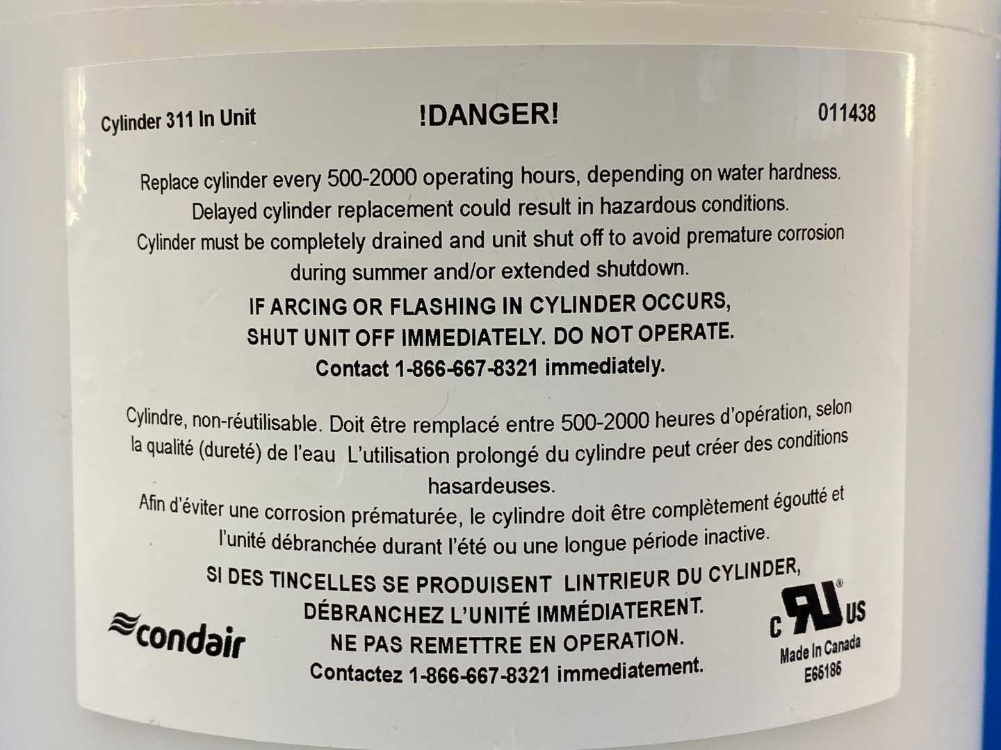 Nortec Condair Pneumatic Steam Cylinder White 1519031