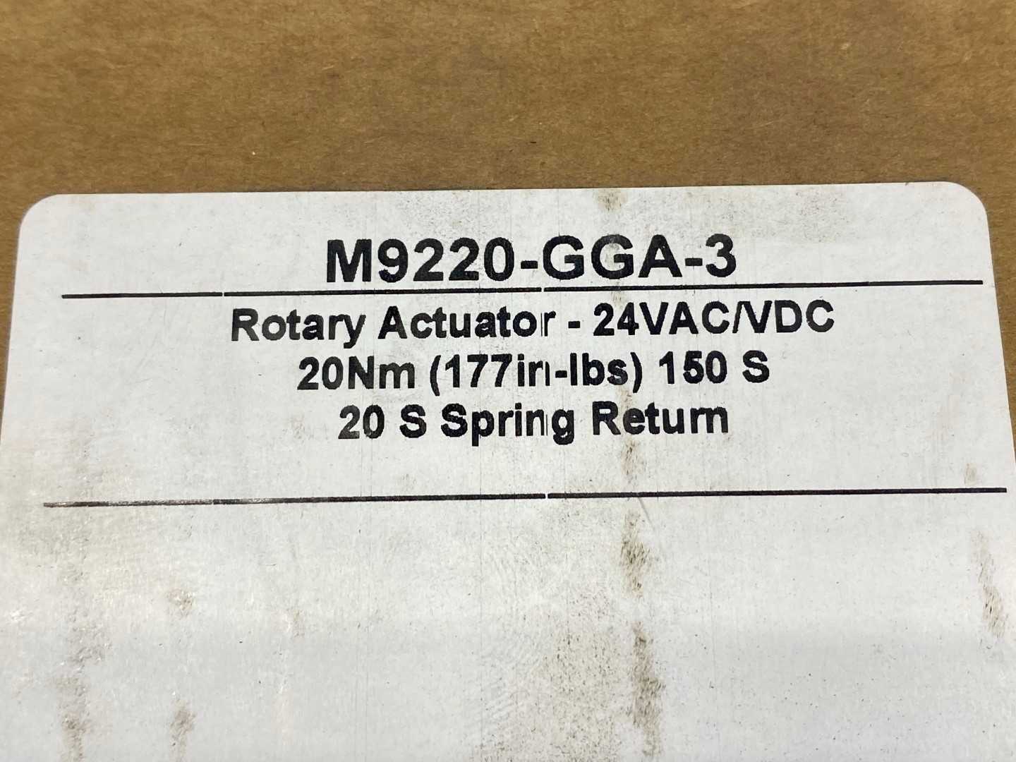 Johnson Controls M9220-GGA-3 Proportional Electric Spring Return Actuator