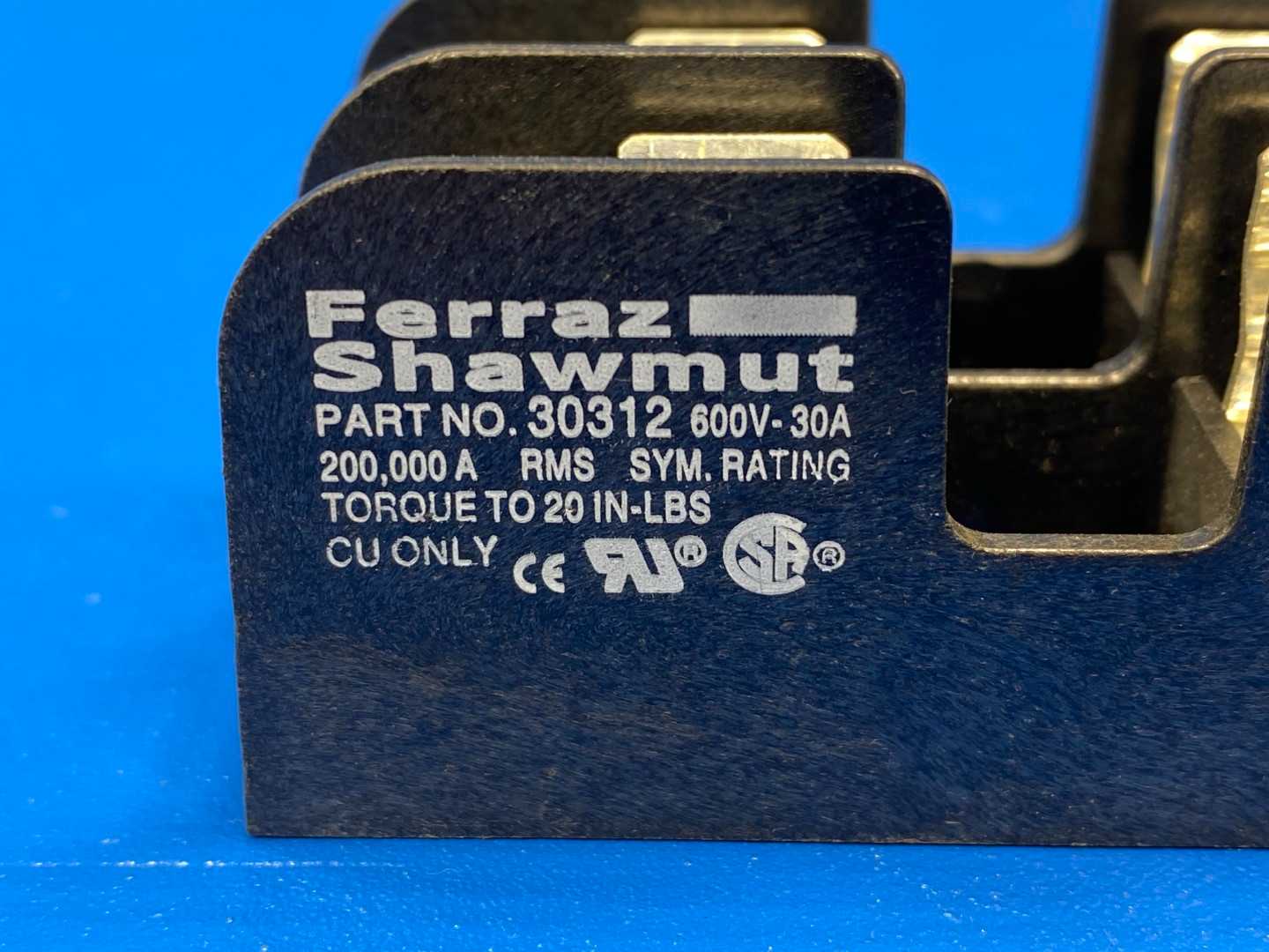 Ferraz Shawmut 30312 Fuse Block 600V, 30A