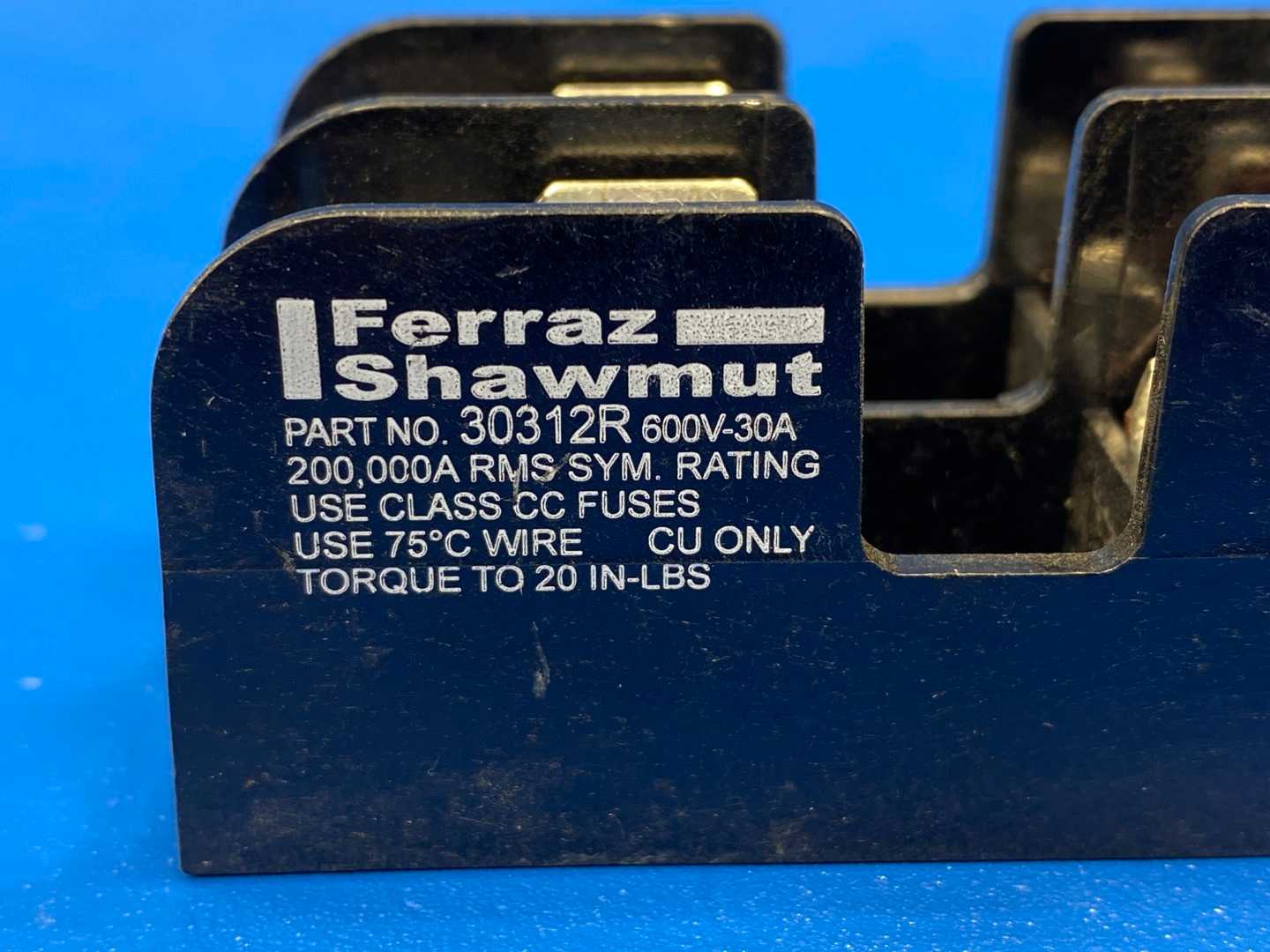 Ferraz Shawmut 30312R Fuse Block 600V, 30A