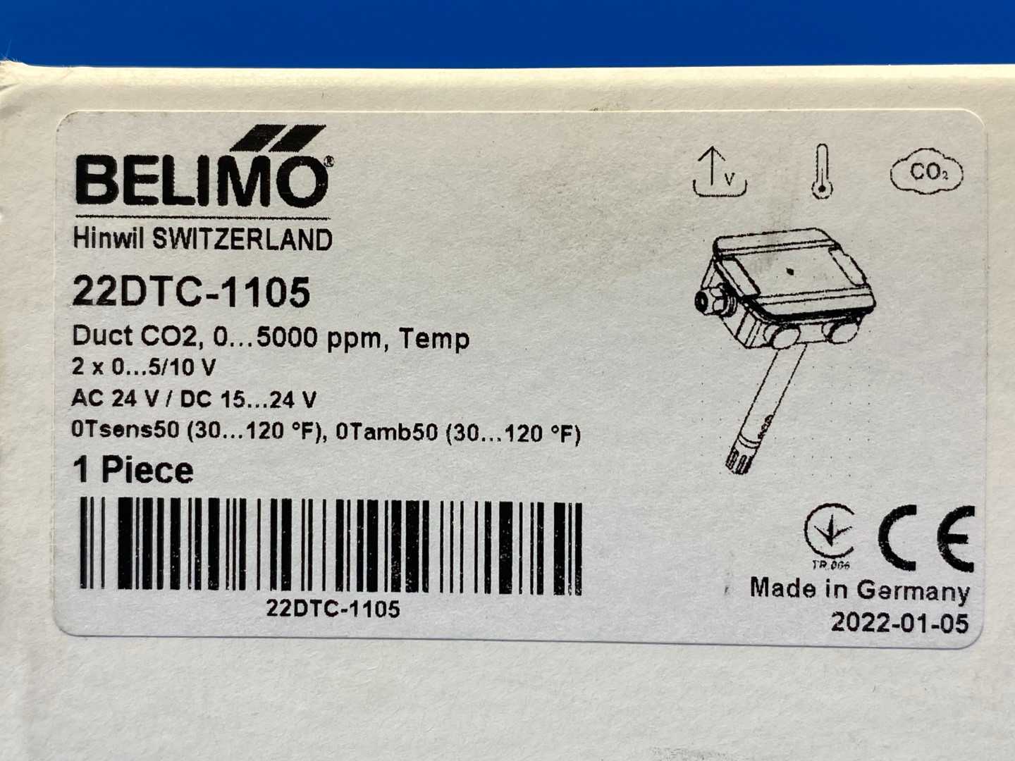 Belimo 22DTC-1105 Duct sensor CO2, 24V