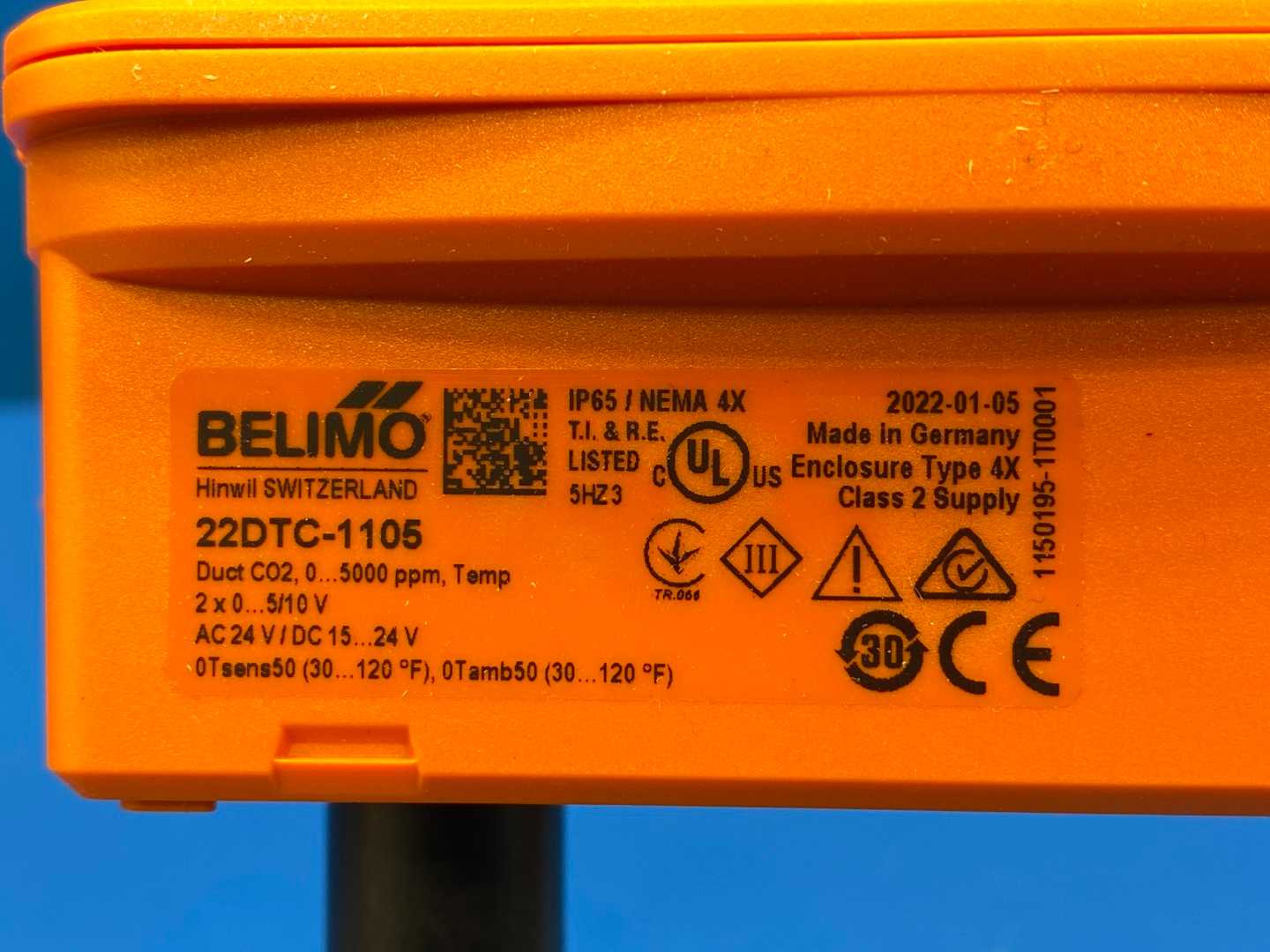 Belimo 22DTC-1105 Duct sensor CO2, 24V