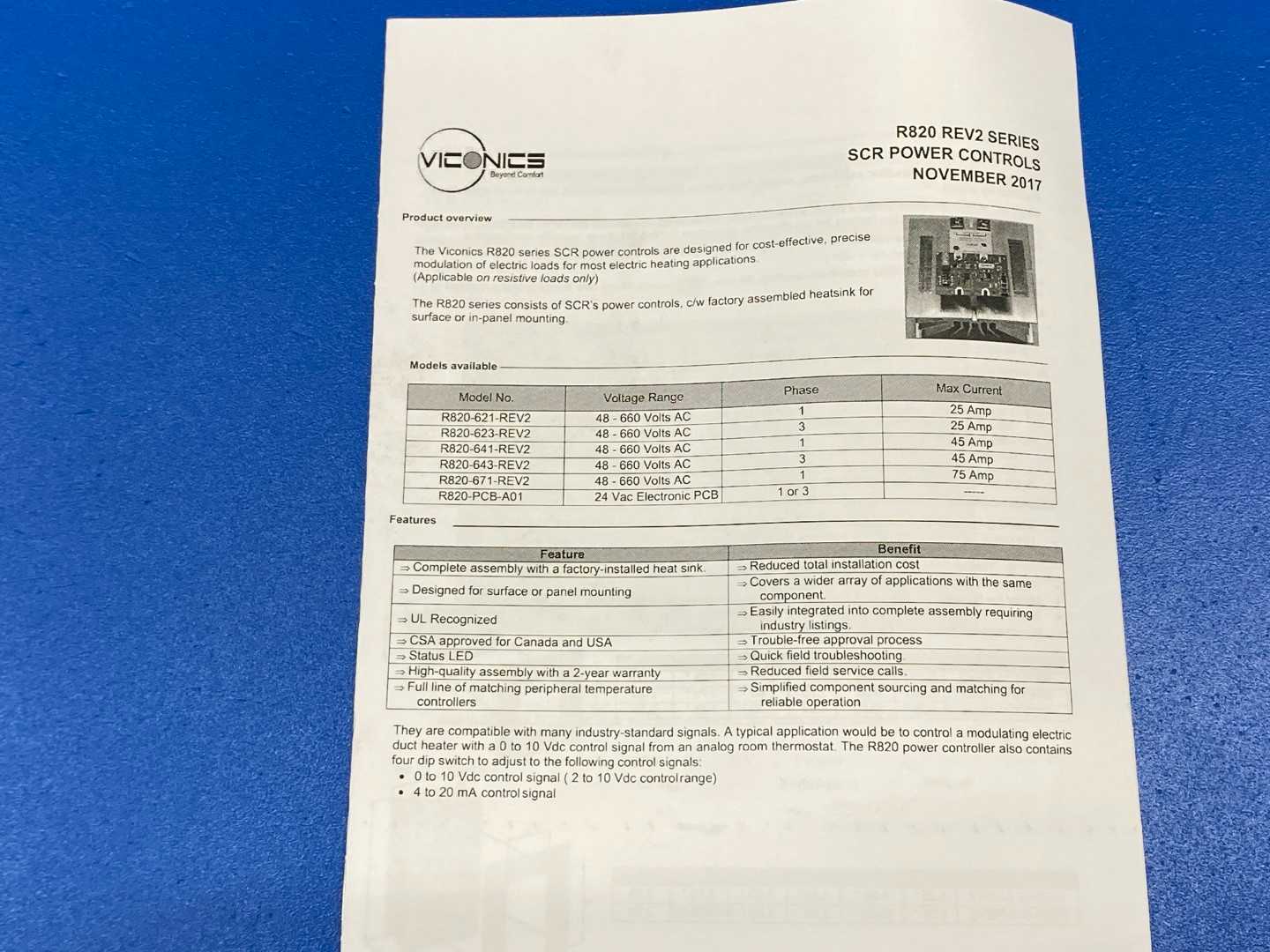 Schneider Electric R820-643-REV2 SCR Power Controller