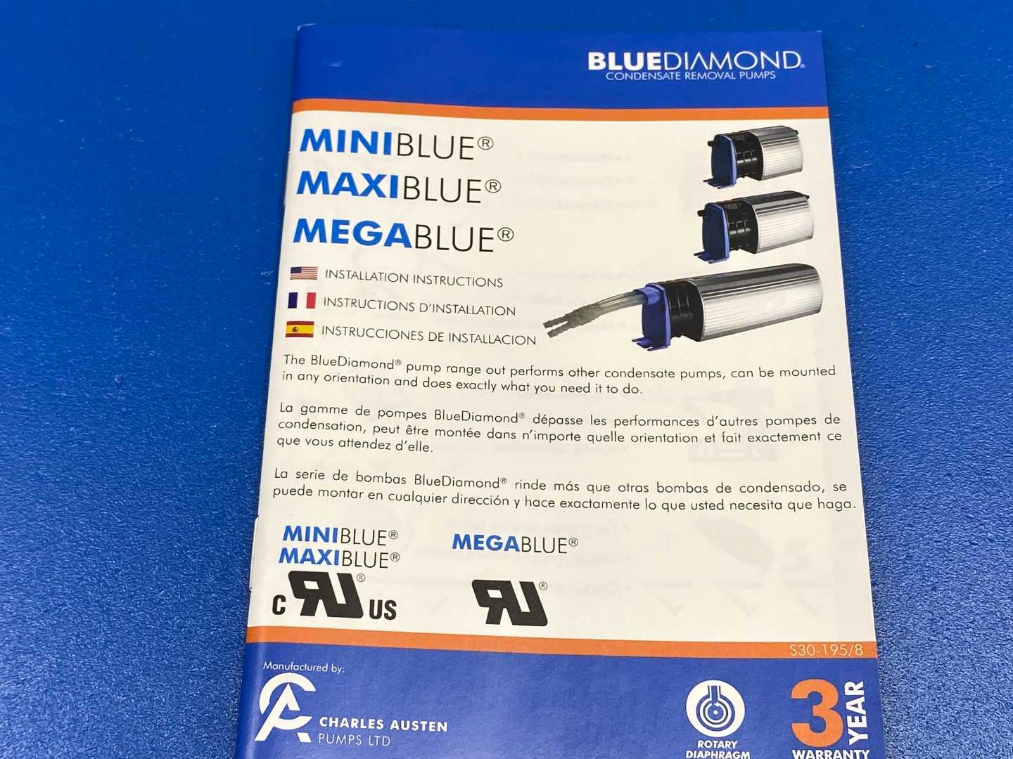 Blue Diamond, Mega Blue Pump X87-835, 115/230V, 5060Hz 