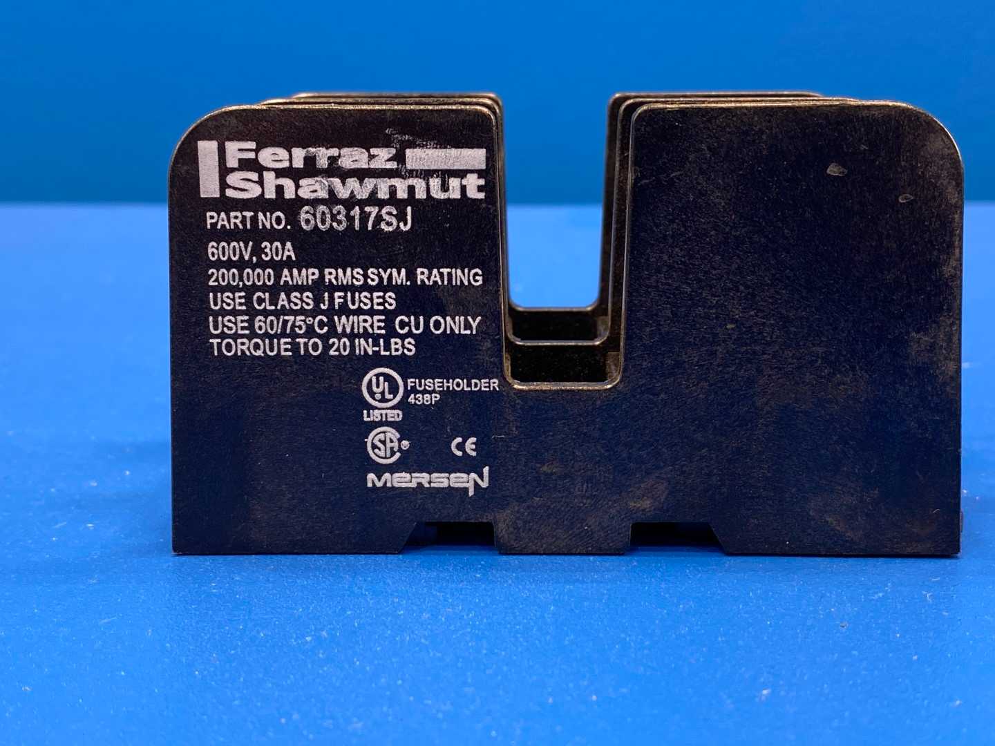 Ferraz Shawmut 60317SJ Fuse Block 600V, 30A Class J Fuses