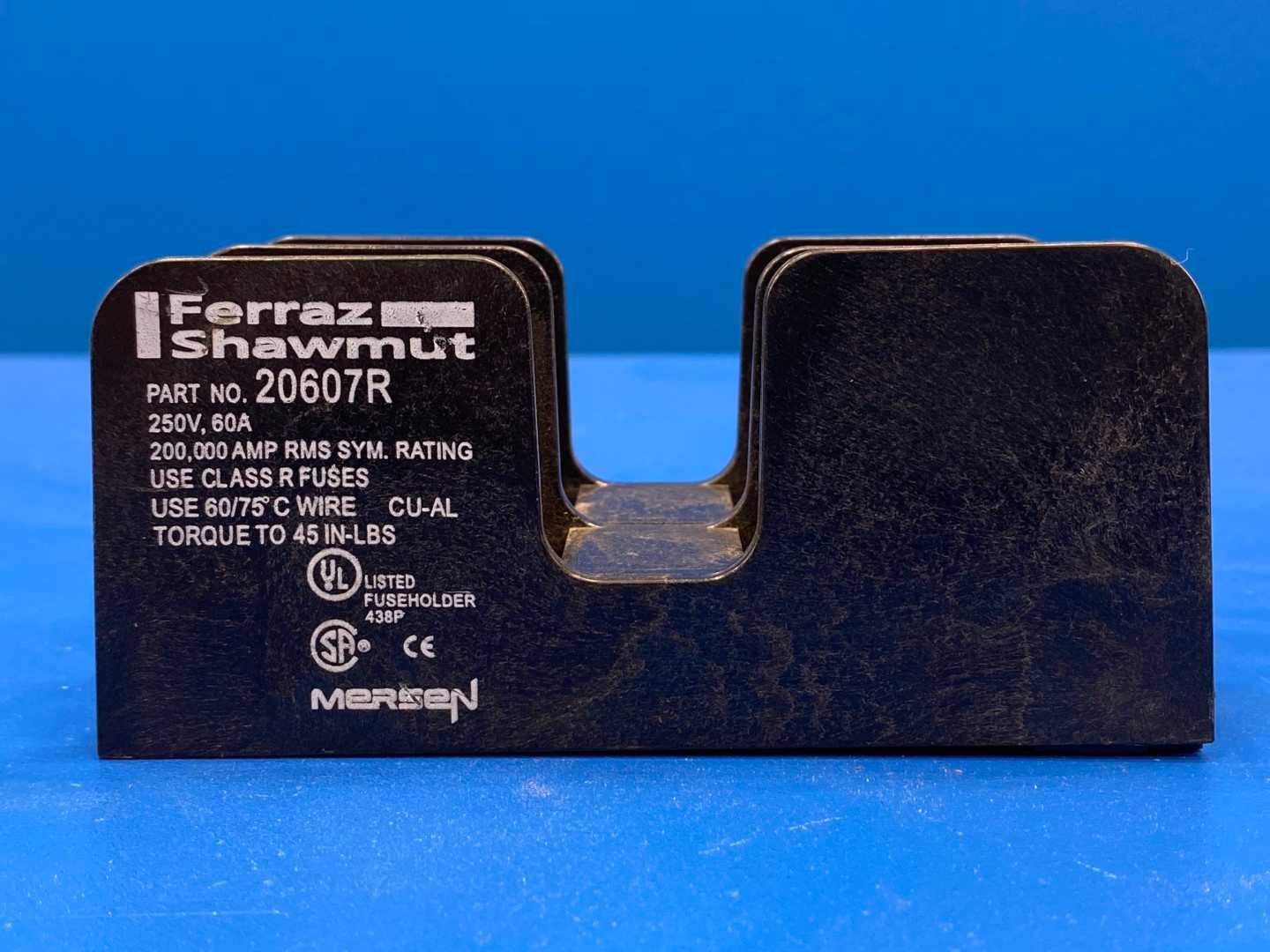 Ferraz Shawmut 20607R Fuse Block, 250V, 60A, Class R Fuses