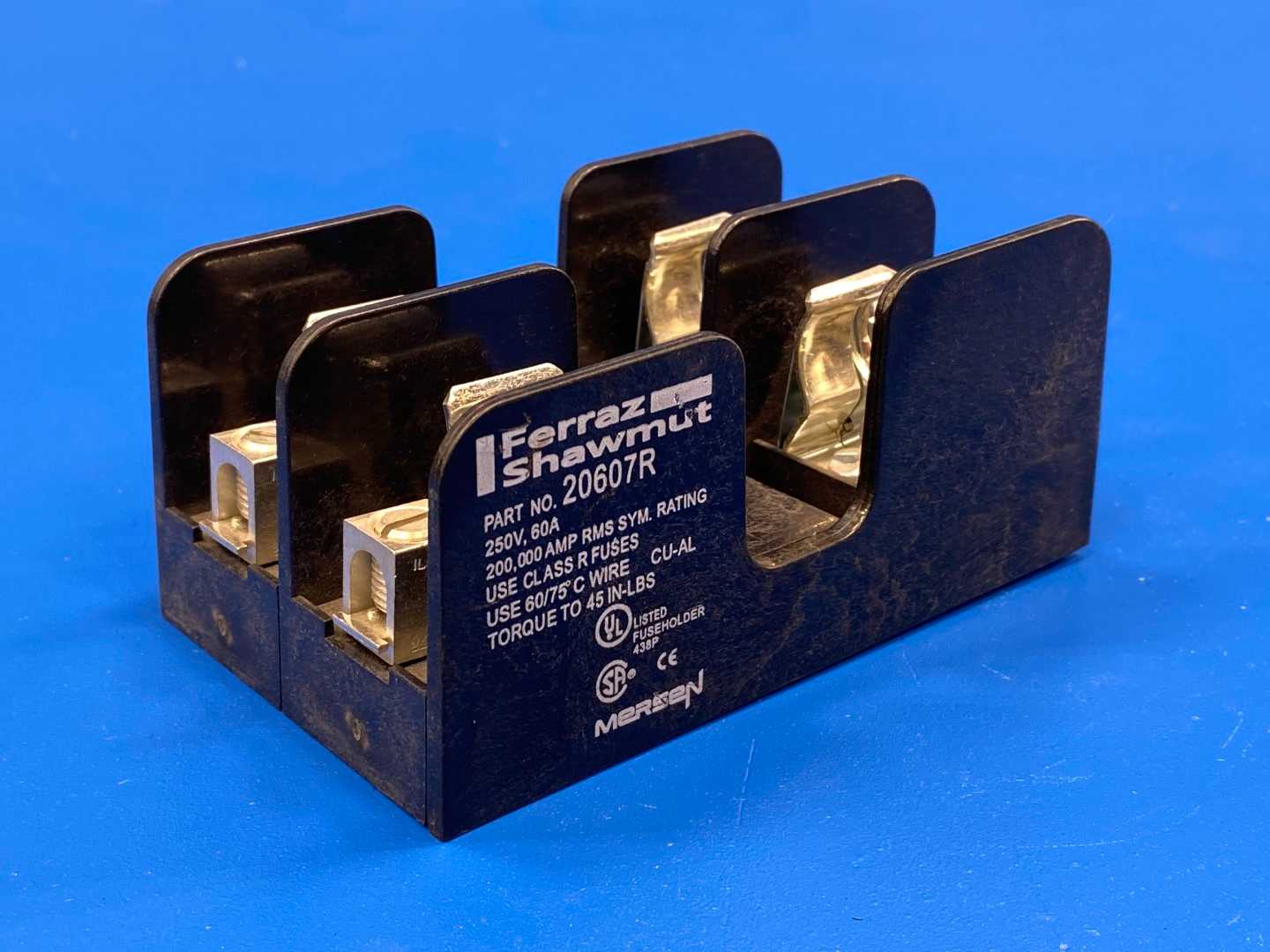 Ferraz Shawmut 20607R Fuse Block, 250V, 60A, Class R Fuses