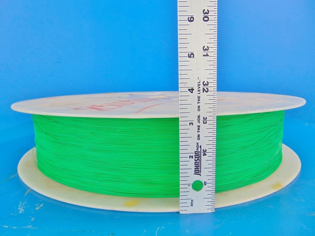 28GA Kynar Silver Plated Cu GREEN INSULATION PMC  (Sold 25' increments)