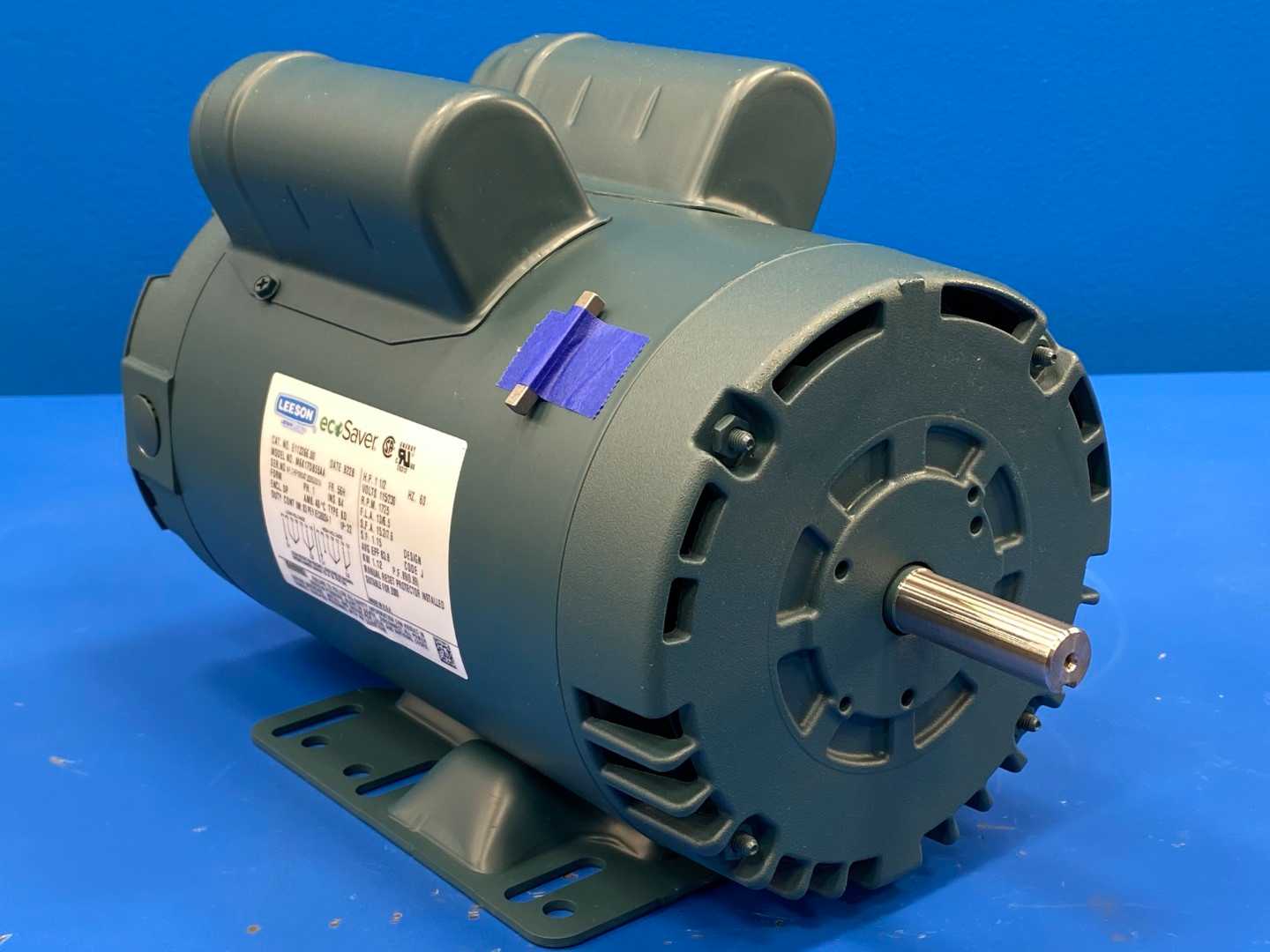 Leeson E113266.00 Electric Motor 1-1/2HP, 1PH, 115/230V, 1725RPM