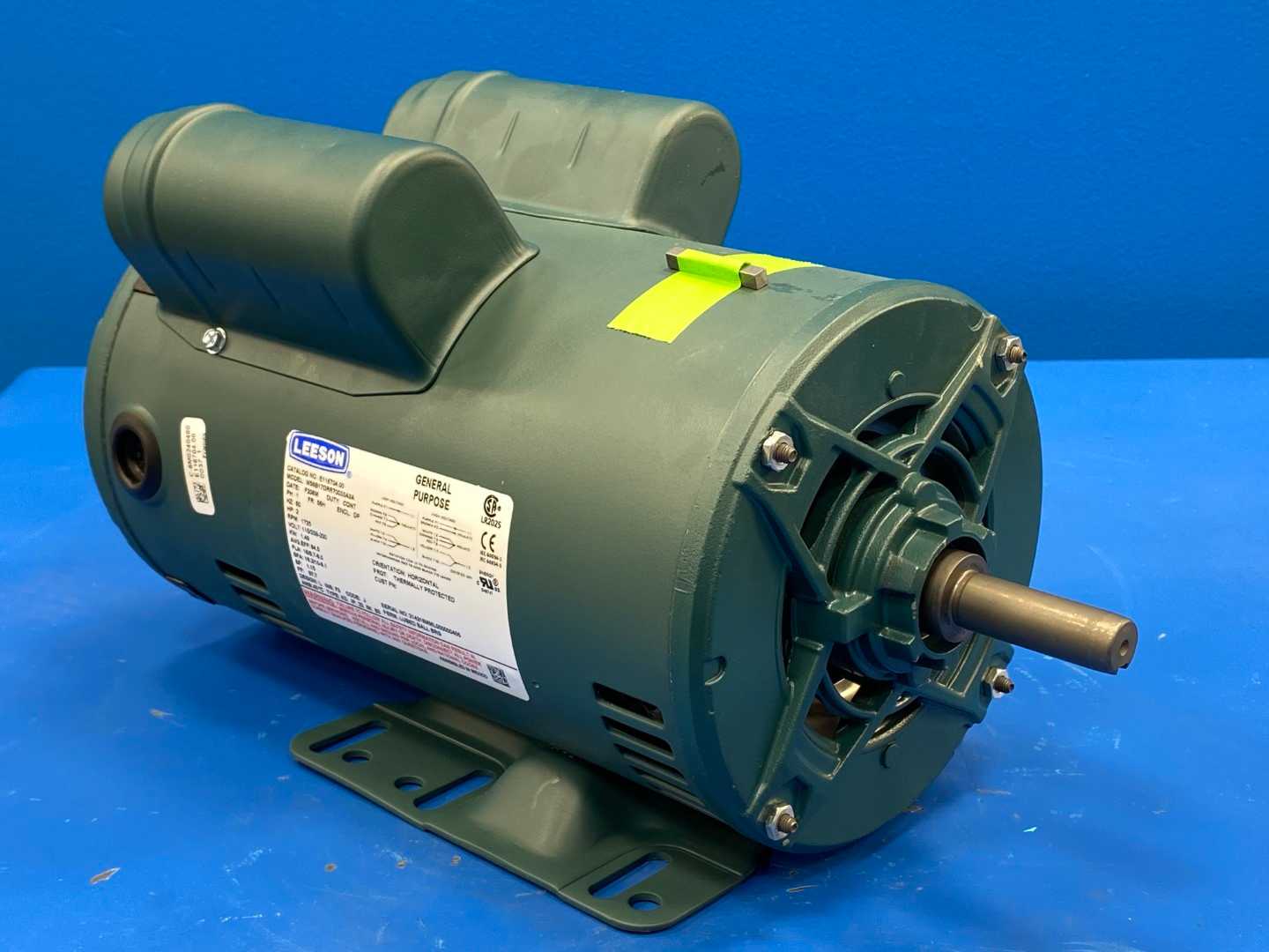 Leeson E116704.00 Electric Motor 2 HP 1725 Rpm 1PH 115/208-230 