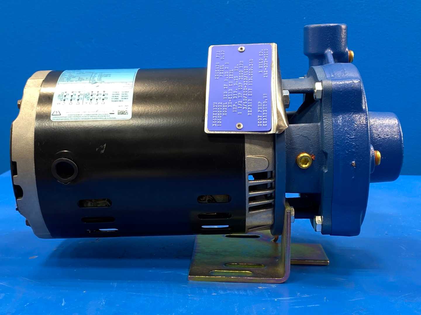 Weg 00156OS3EJPR56J-S Motor w/ 128 SF Scot Pump, 208-230/460V, 1-1/2HP,3PH