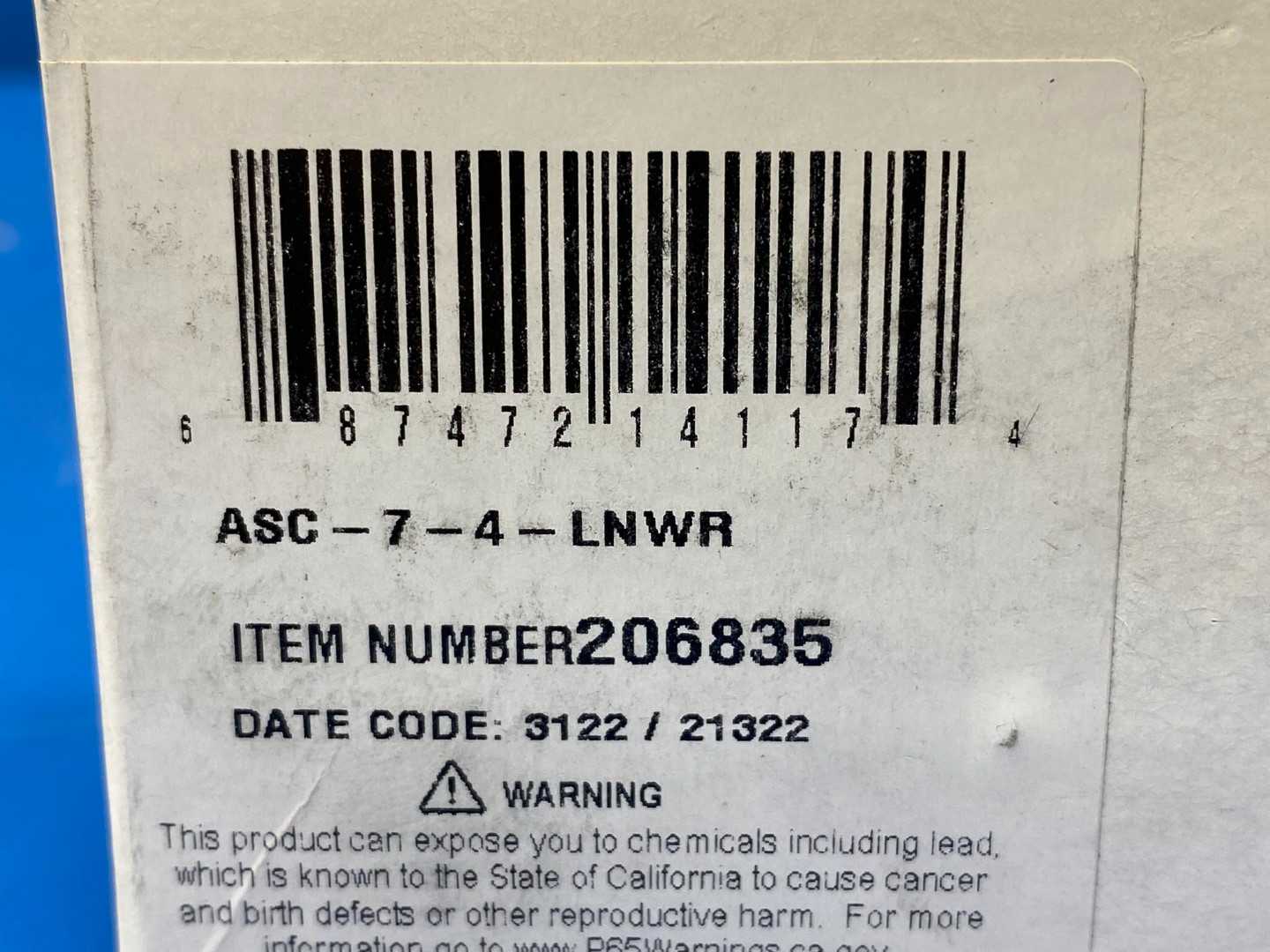 Sporlan Auxiliary Side Connector ASC-7-4-LNWR