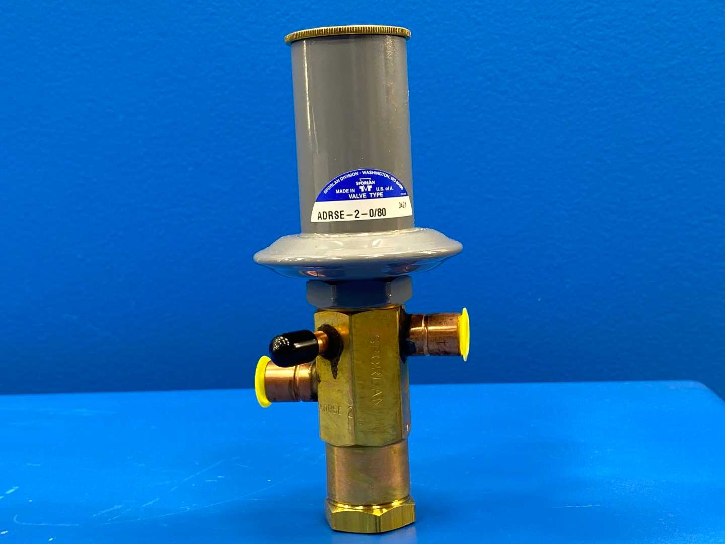 Sporlan Discharge Bypass Valve ADRSE-2-0/80, 1/2 x 1/2 ODF Solder, 1/4 ODF EXT