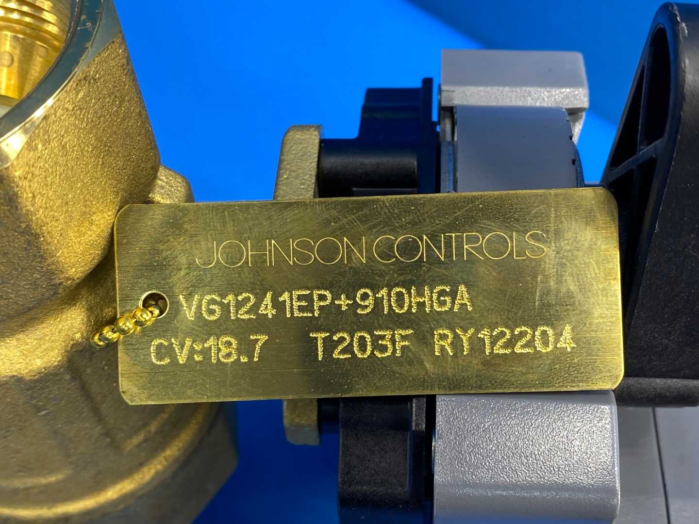 Johnson Controls VG1241EP+910HGA, 2W Ball Valve,1-1/2" Brass, 18.7 CV