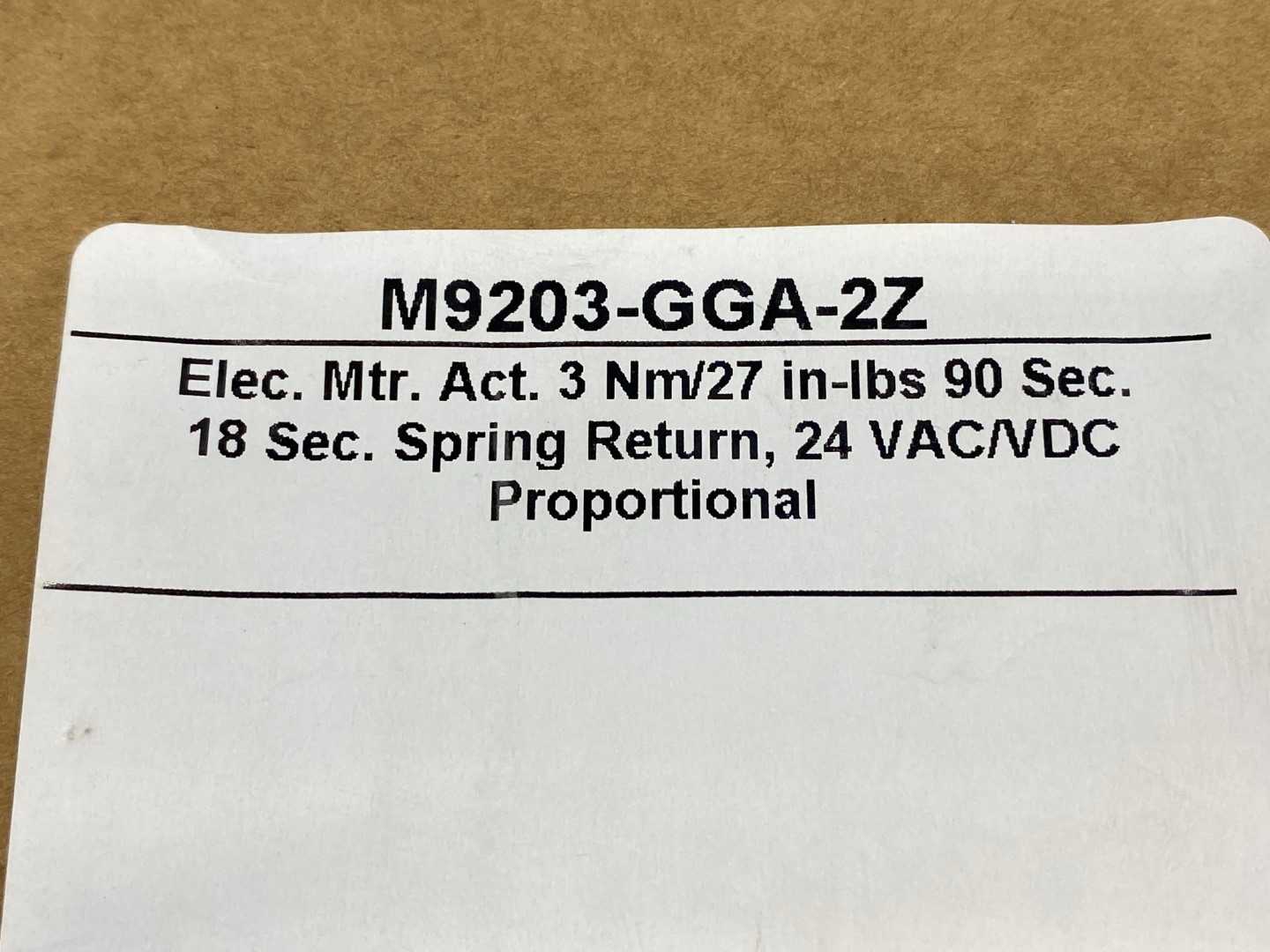 Johnson Controls M9203-GGA-2Z, Proportional Electric Spring Return Actuator