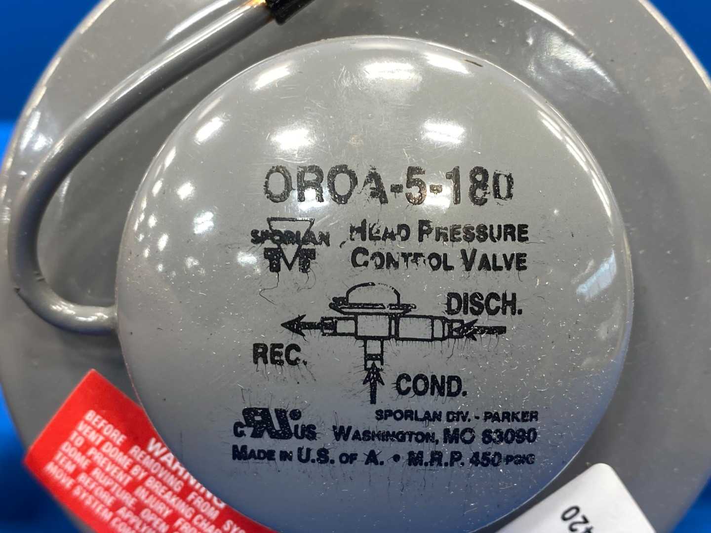 Sporlan Head Pressure Control Valve OROA-5, 58/"X7/8" ODF With Strainer!