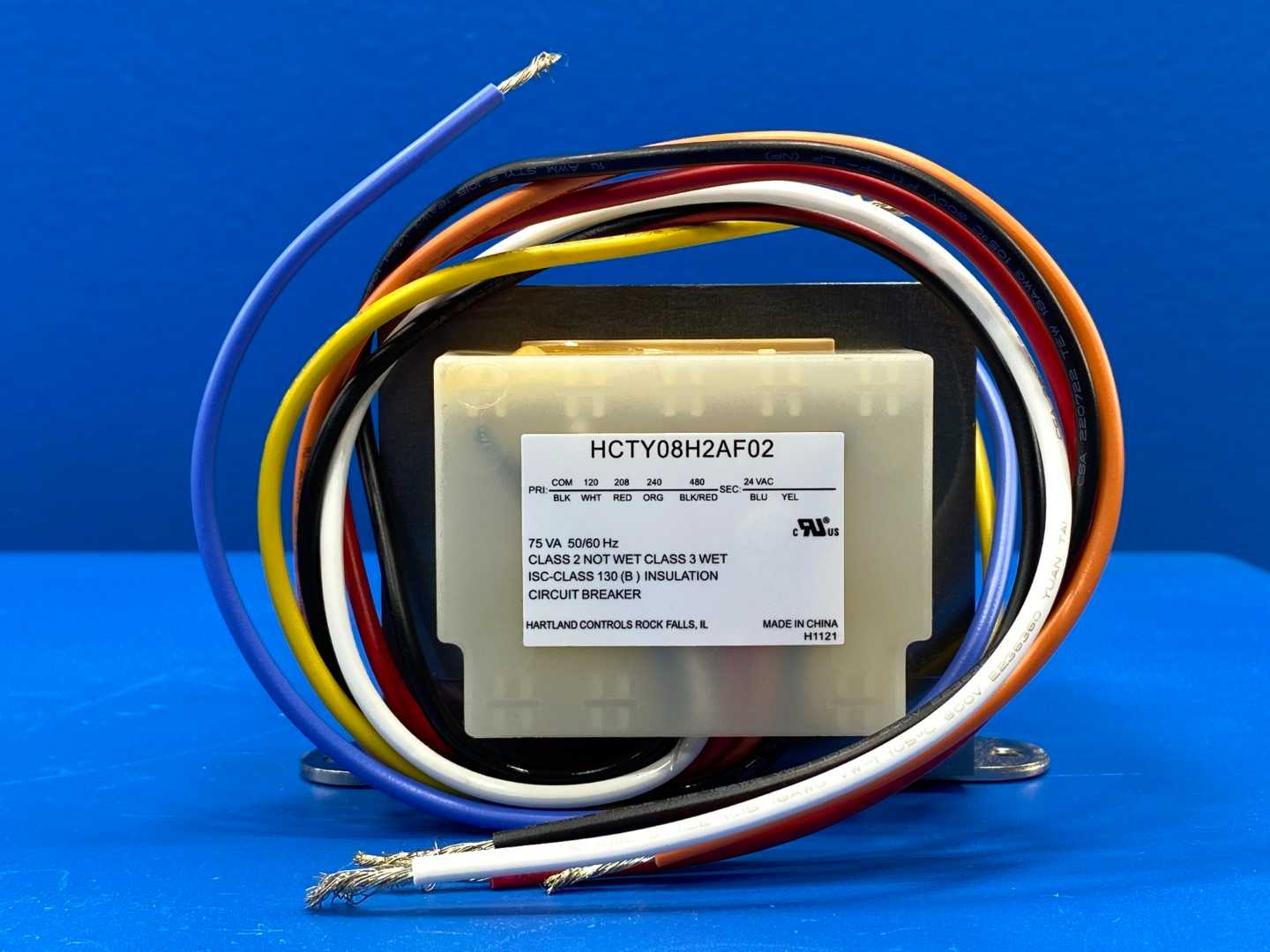 Hartland Controls HCTY08H2AF02 Transformer Primary: 120-480 Secondary: 24v