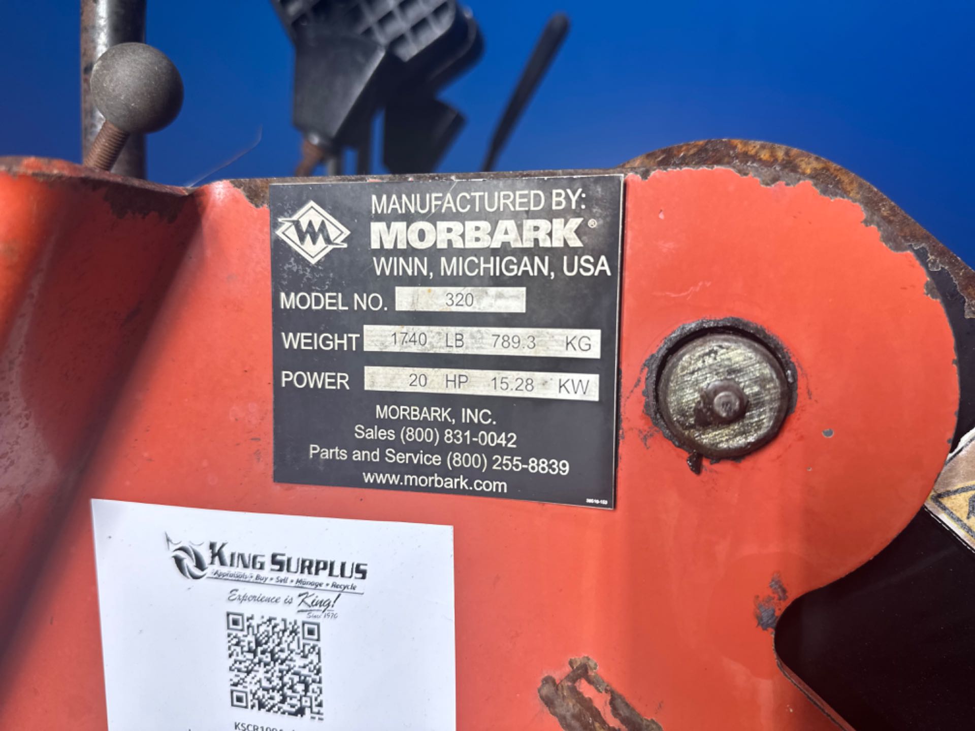 2018 MORBARK 320 Compact Track Loader Walk Behind 749 HOURS