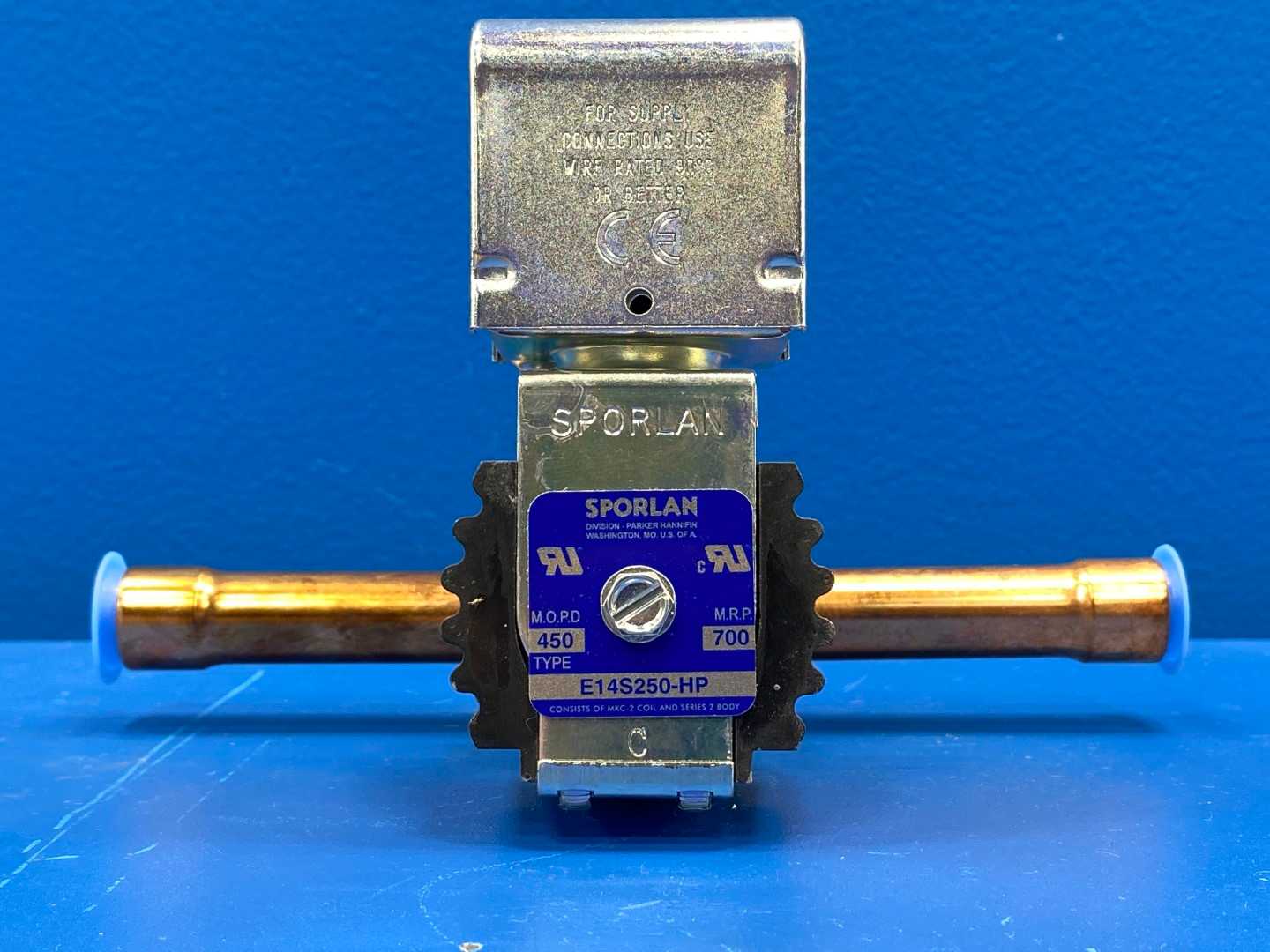 Sporlan Solenoid Valve E14S250-HP, 5/8" ODF, 24/50-60JAQ