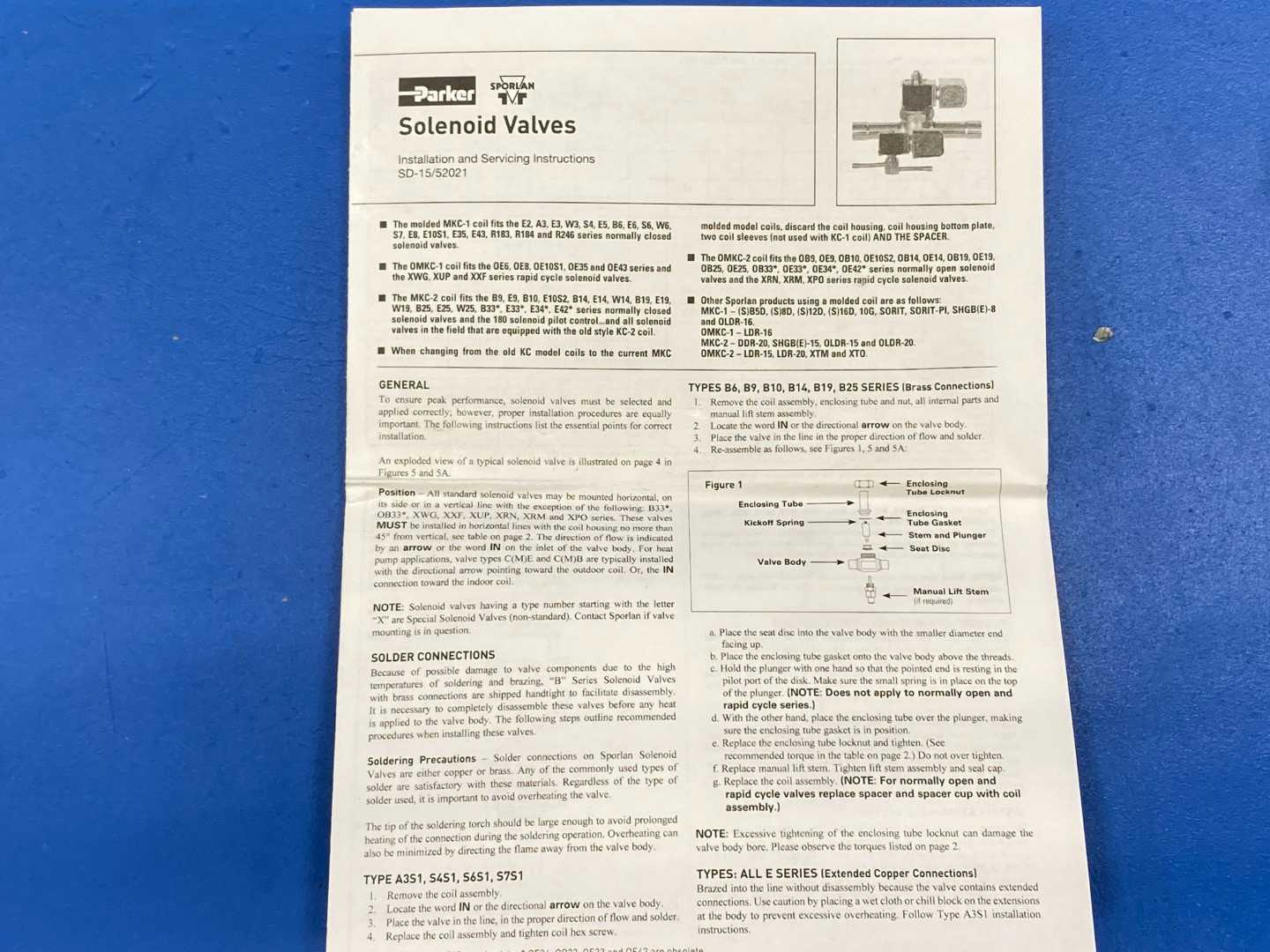 Sporlan Solenoid Valve E14S250-HP, 5/8" ODF, 24/50-60JAQ