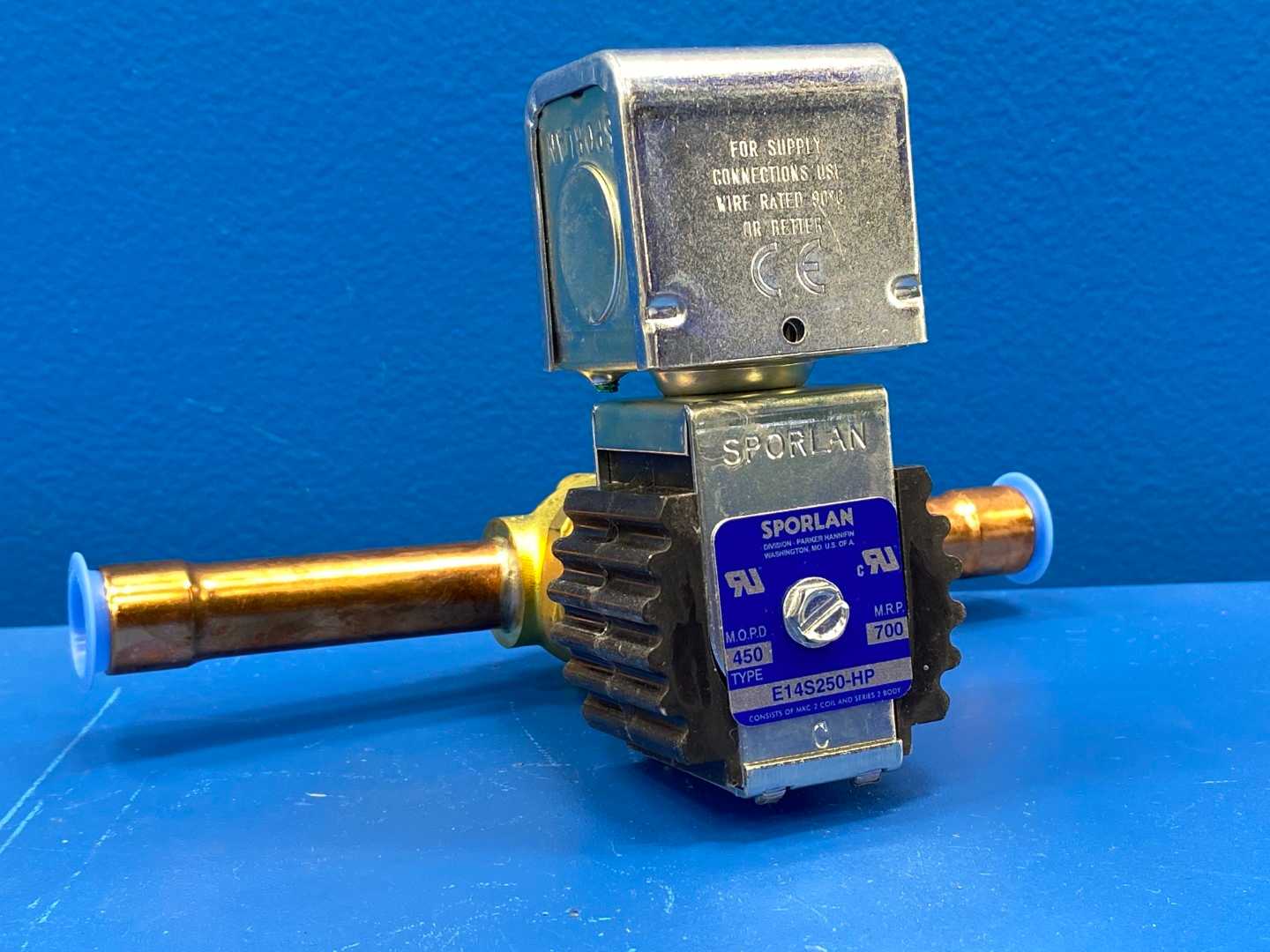 Sporlan Solenoid Valve E14S250-HP, 5/8" ODF, 24/50-60JAQ